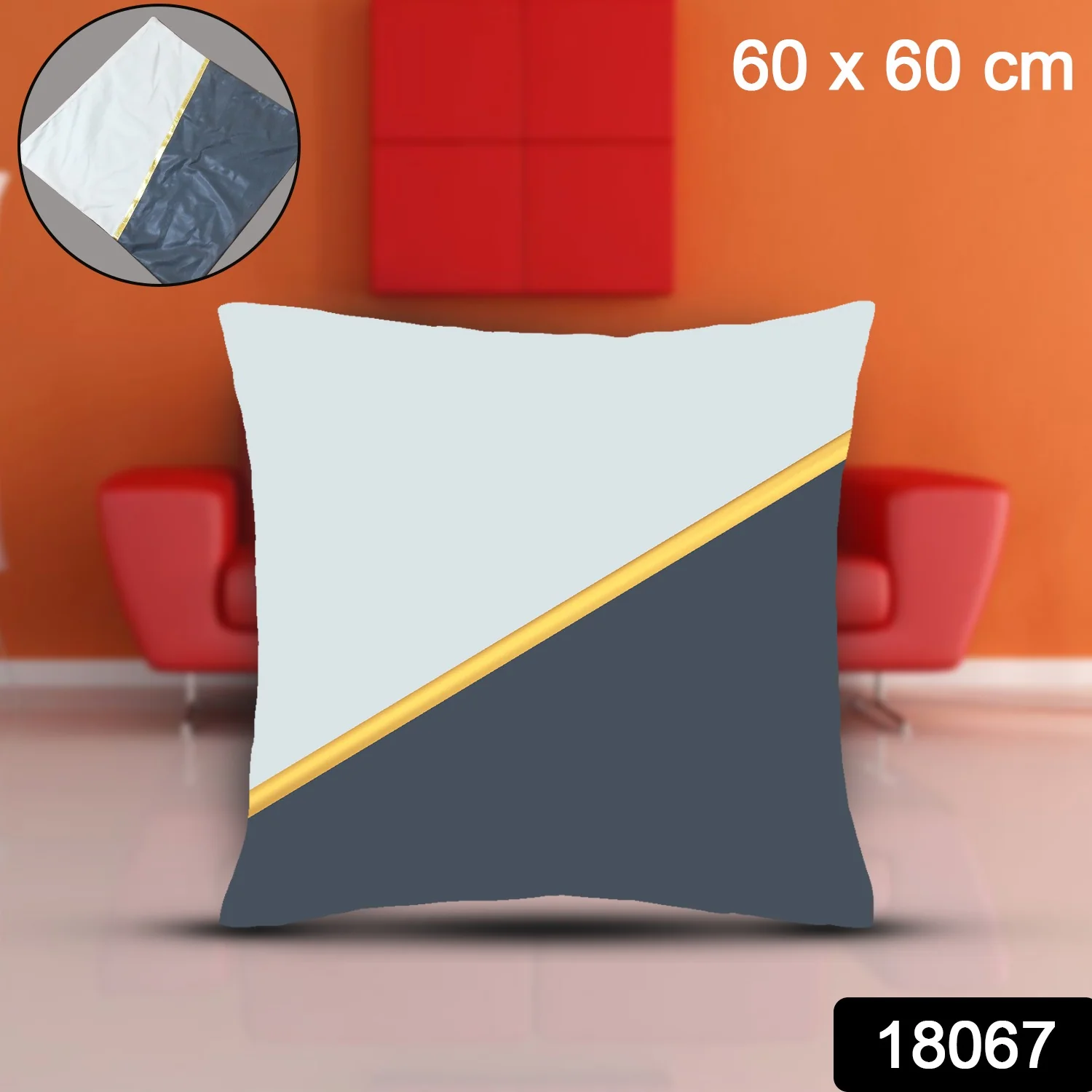 Pillow Covers, Couch Pillows Cover, Soft Pillow Covers (1 Pc / 60 × 60 CM) - Image 2