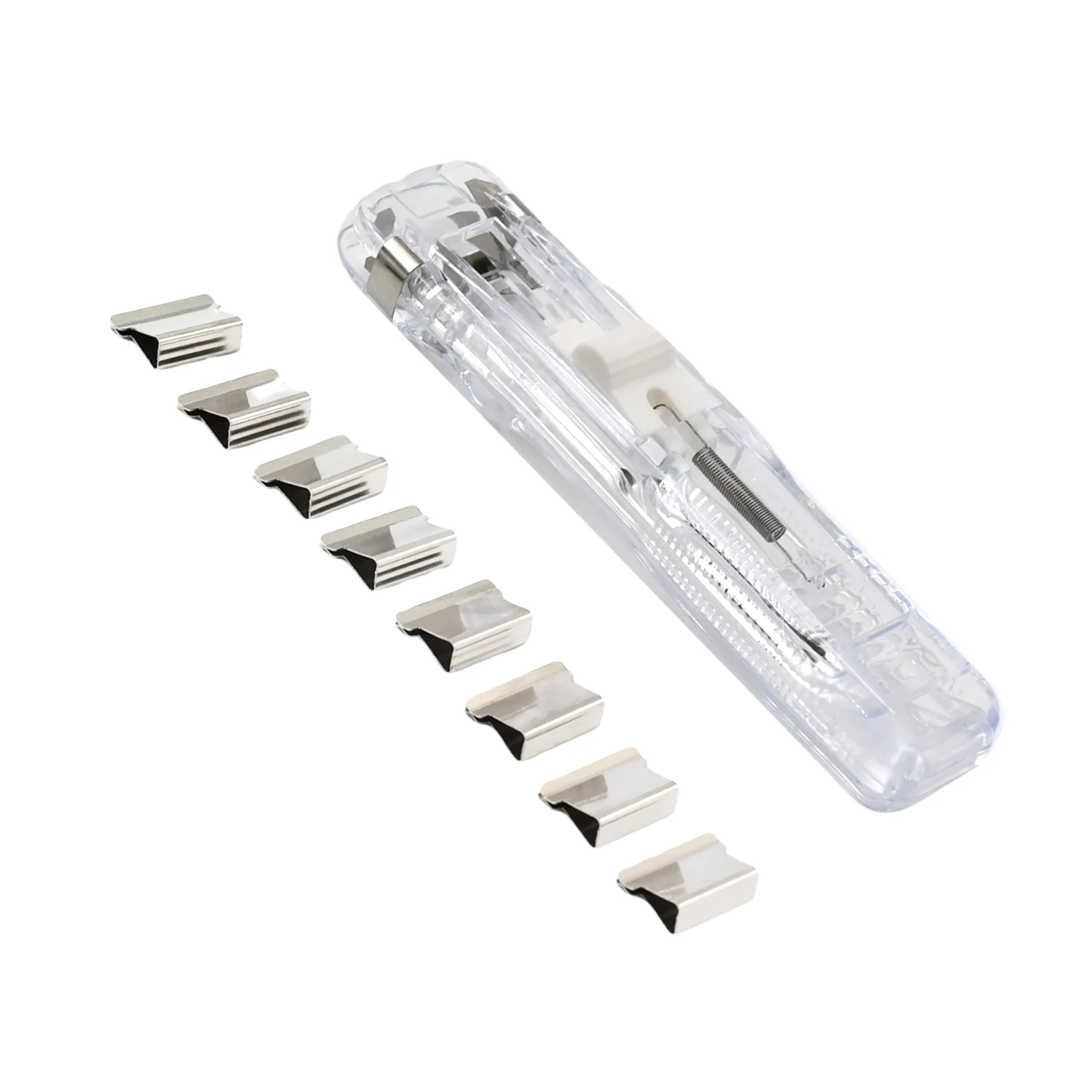 Portable Paper Clamp With 8 Pcs Clip Dispenser Handheld Paper Fast Clam (1 Set) - Image 3