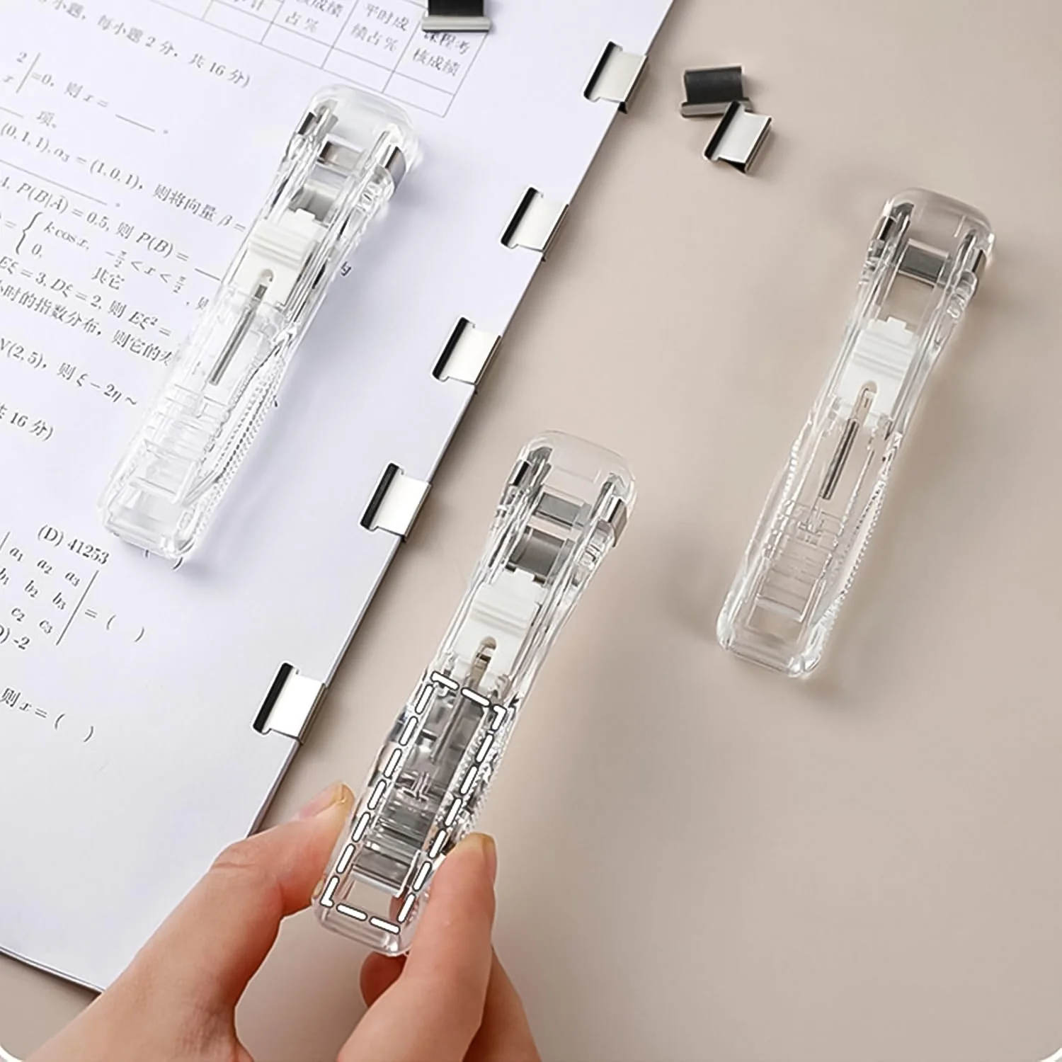 Portable Paper Clamp With 8 Pcs Clip Dispenser Handheld Paper Fast Clam (1 Set) - Image 7
