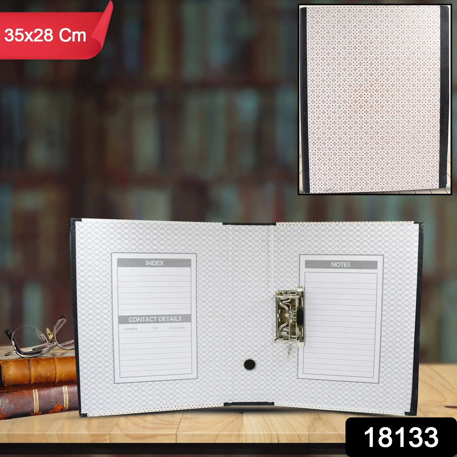 Button Clip Box File Paper Holder Organizer (35×28 Cm / 1 Pc / MOQ :- 4 pc - Image 2