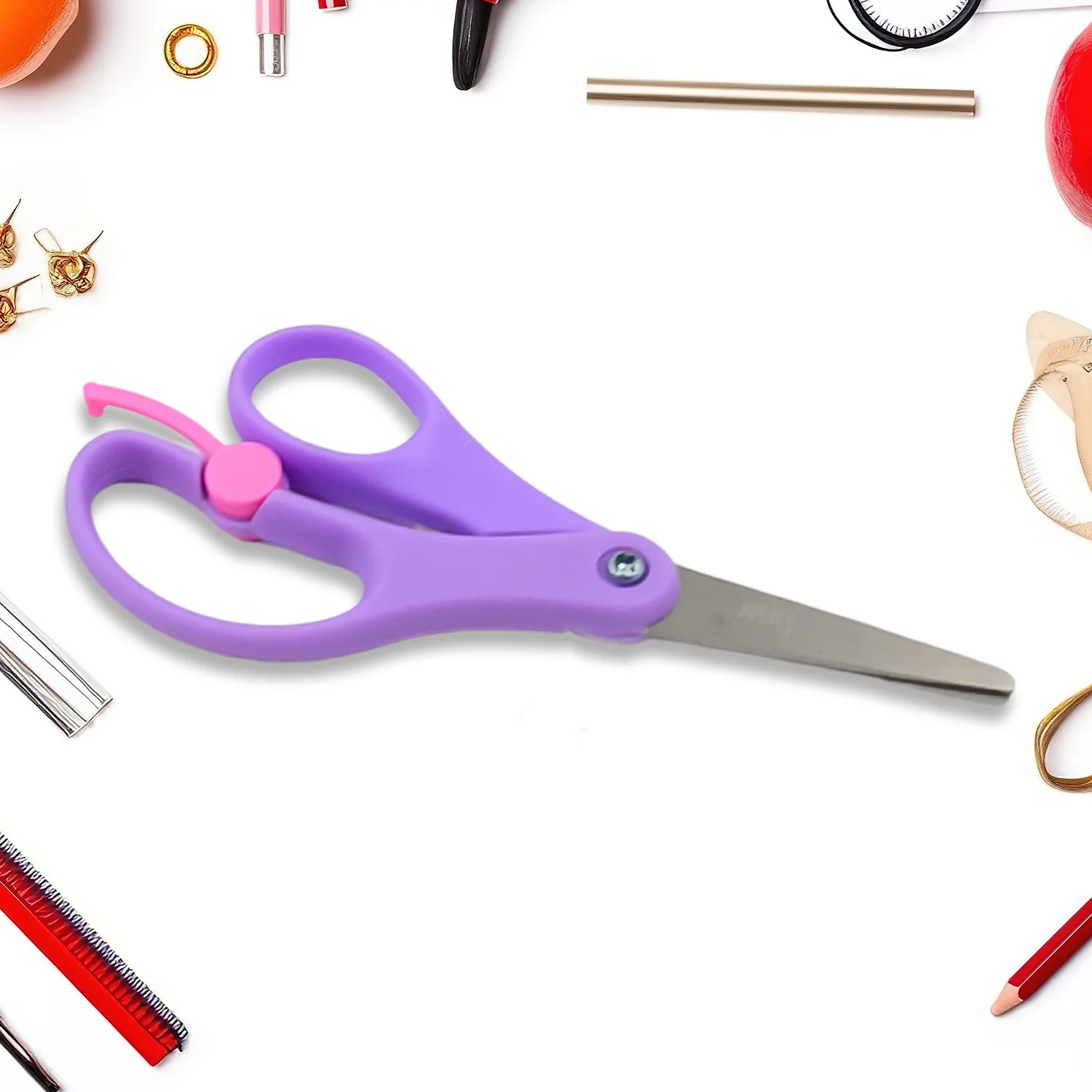 Multipurpose Scissors | Comfort Grip Handle And Stainless Steel Blades (1 Pc / Mix Color & Design) - Image 4