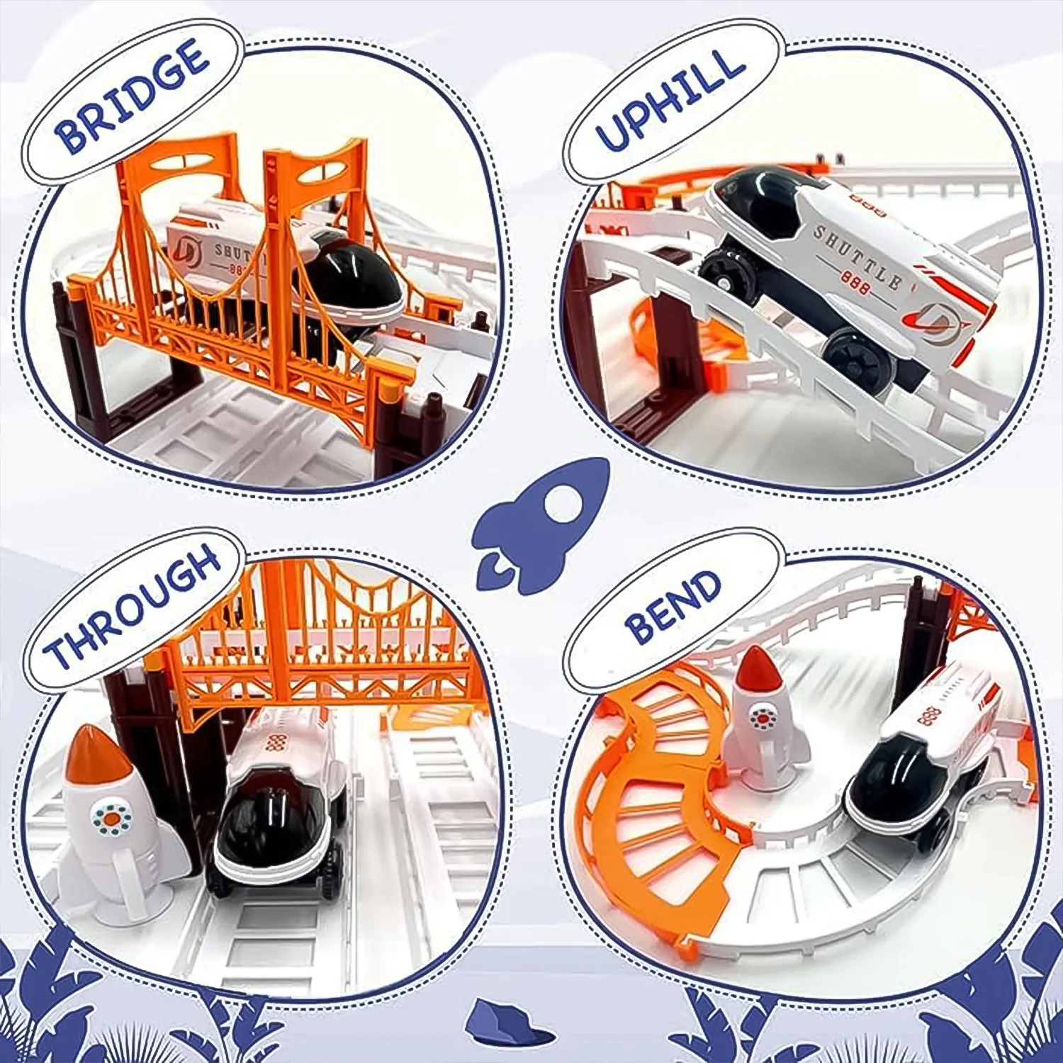 Outer Space Race Track Set for Kids Toys (1 Set) - Image 4