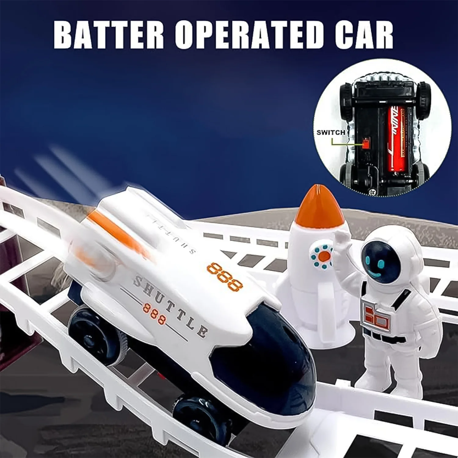 Outer Space Race Track Set for Kids Toys (1 Set) - Image 6