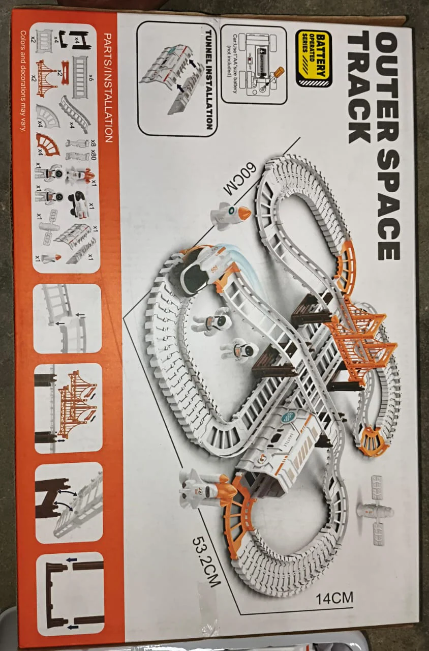 Outer Space Race Track Set for Kids Toys (1 Set) - Image 9