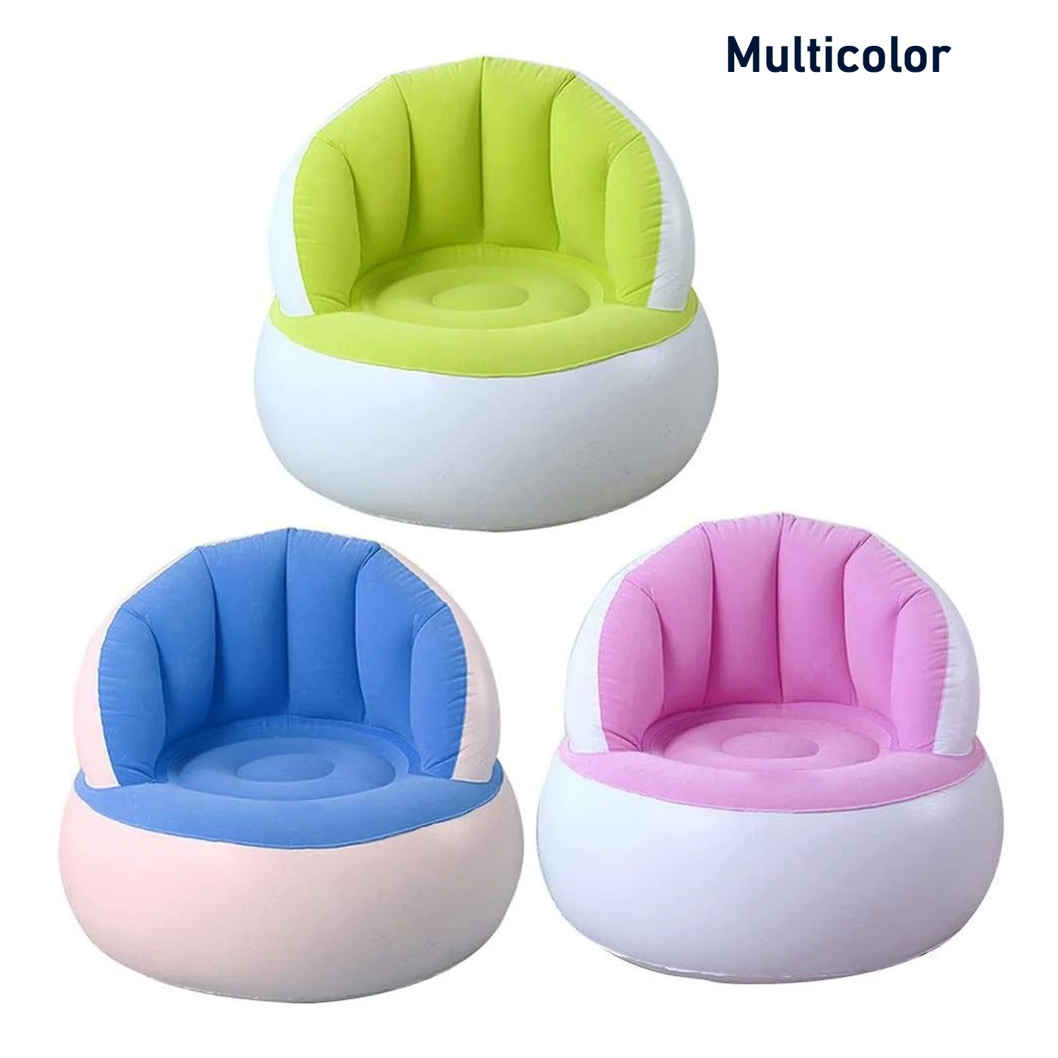 Kids inflatable sofa chair with backrest & Foot Air Pump (1 Set 85x74 Cm Approx) - Image 5