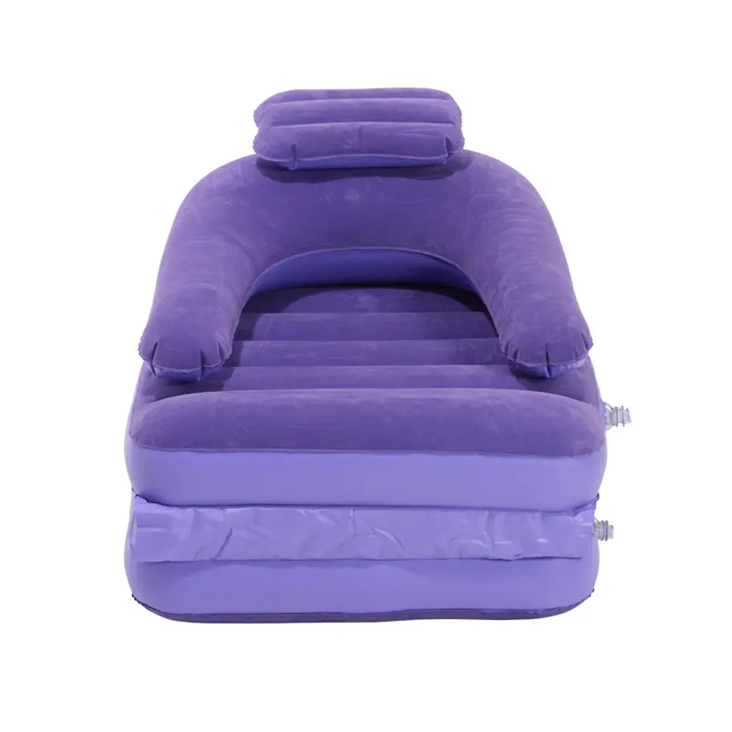 2-in-1 Air Mattress & Lounger Portable Inflatable Sofa with Hand Pump - Image 5