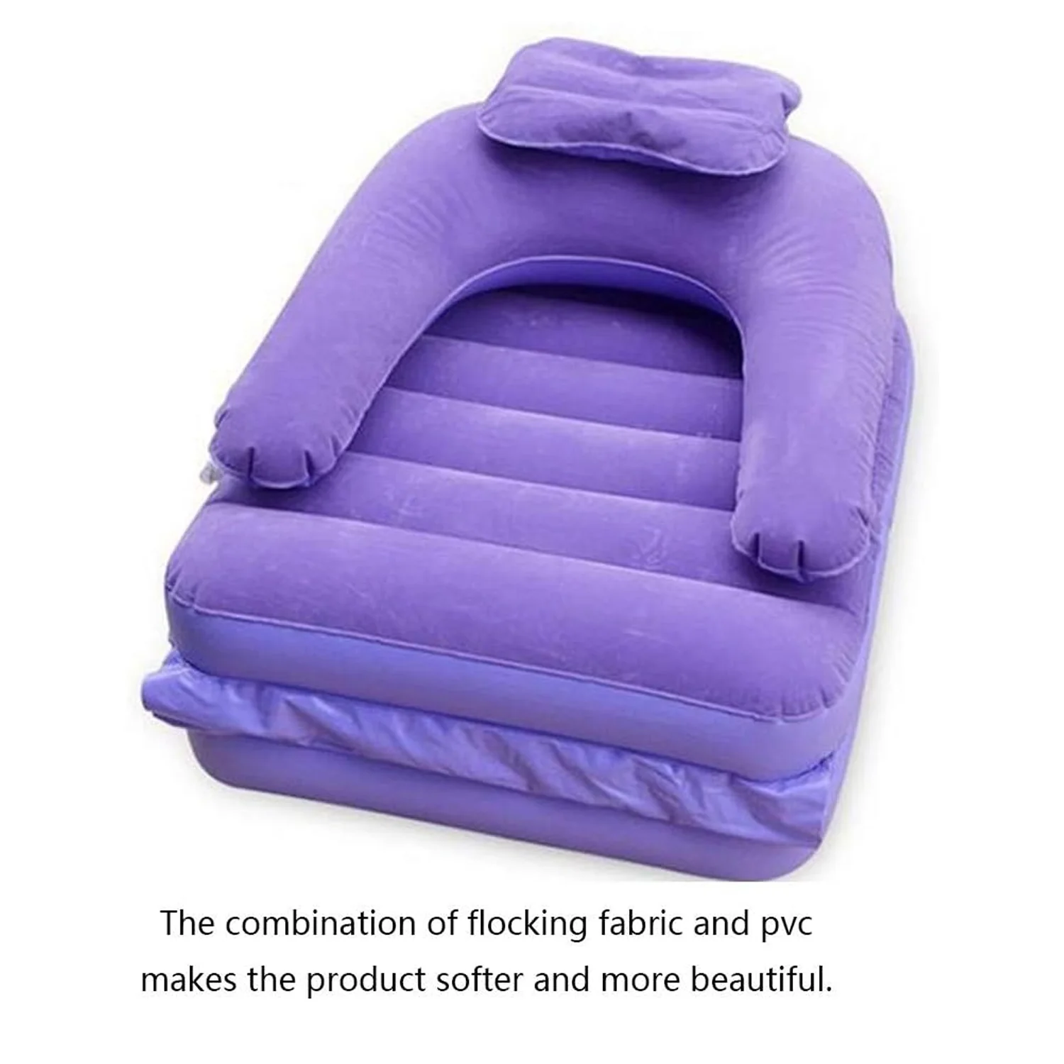 2-in-1 Air Mattress & Lounger Portable Inflatable Sofa with Hand Pump - Image 6