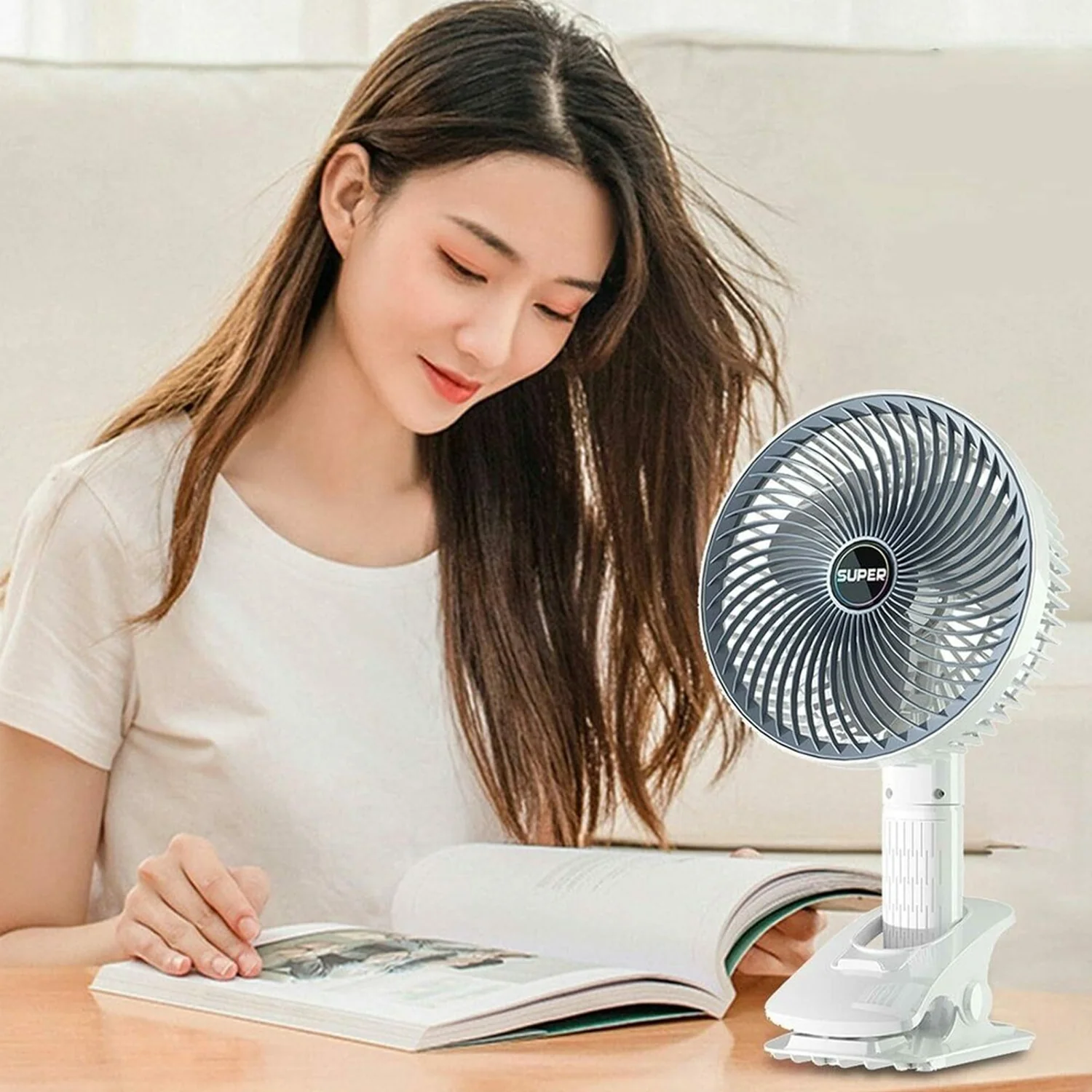 Multifunctional USB Desk Fan Clipped Fan (1 Pc / With Color Box) - Image 8