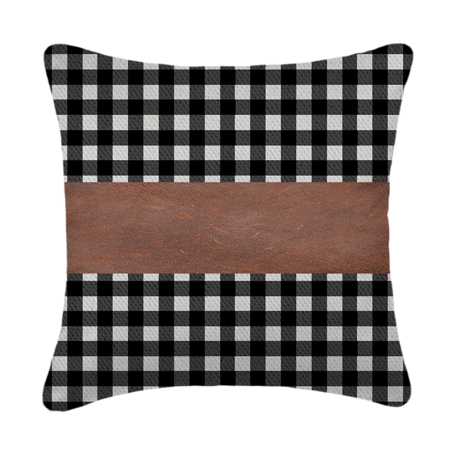 Pillow Covers, Leather & Cotton Cushion Covers (15 × 15 Inch / 1 Pair / 2 Pc) - Image 5