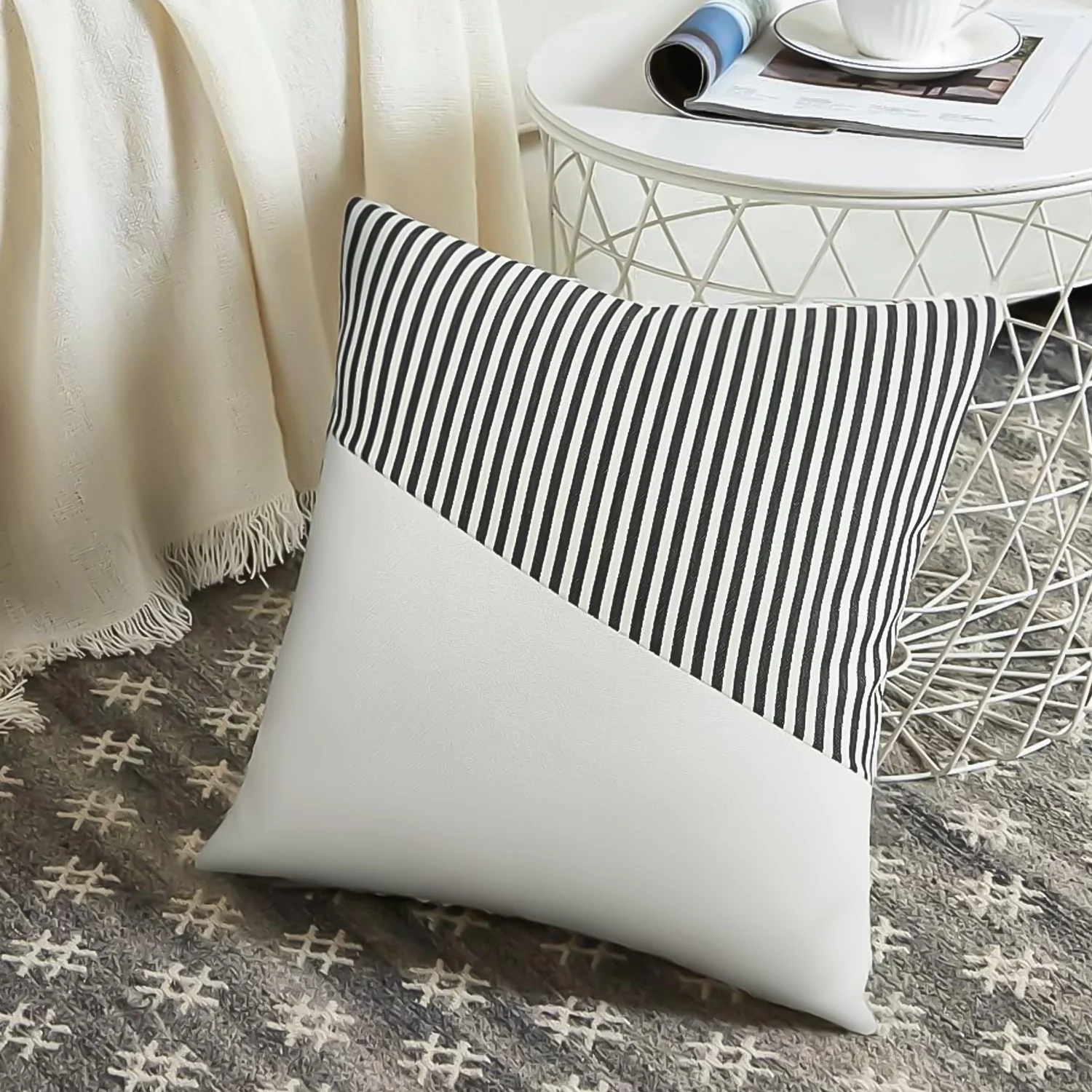 Decorative Pillow Covers Cushion Cases Soft Cotton (26 × 26 Inch / 1 Pair / 2 Pc) - Image 6