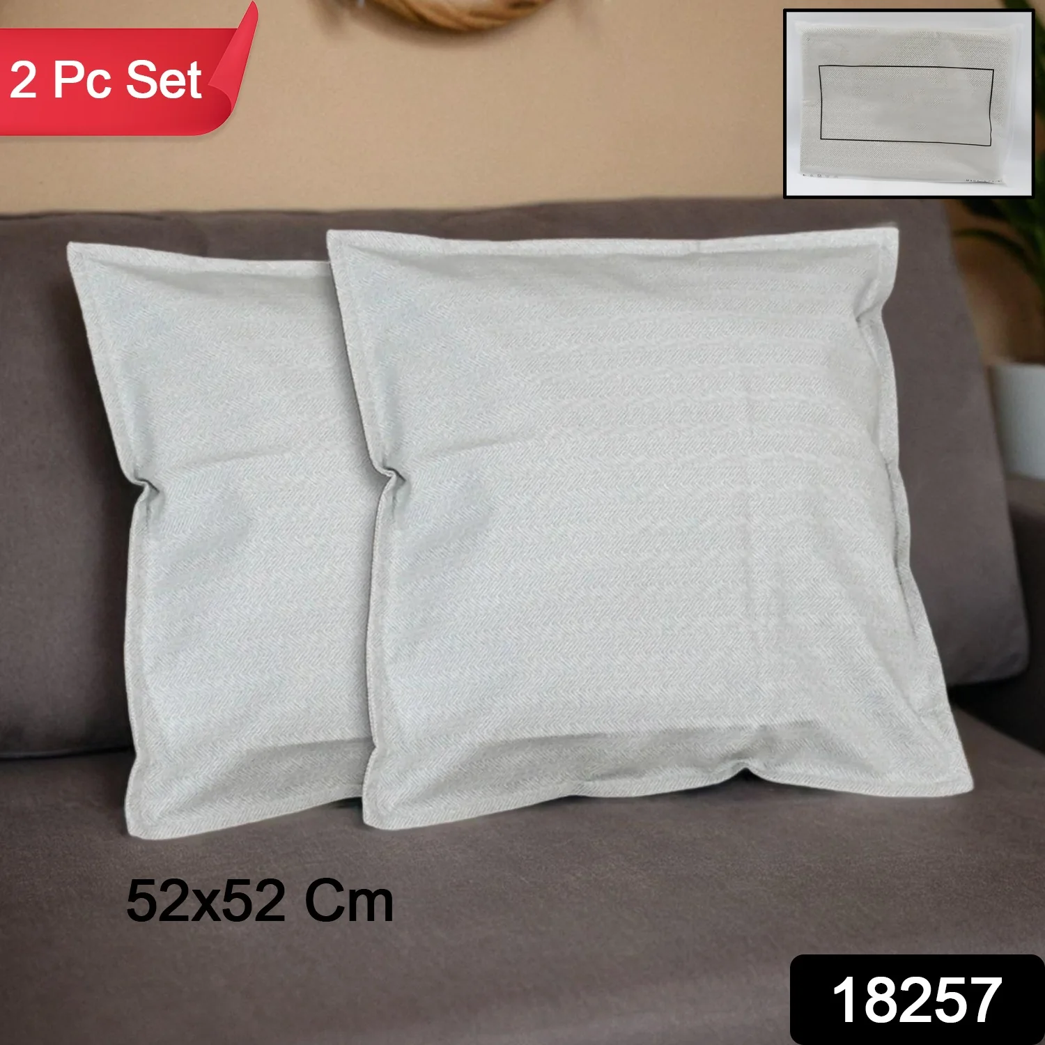 Pillow Covers, Couch Pillows Cover, Soft Decorative Pillow Covers (52 × 52 CM / 1 Pair / 2 Pc) - Image 2