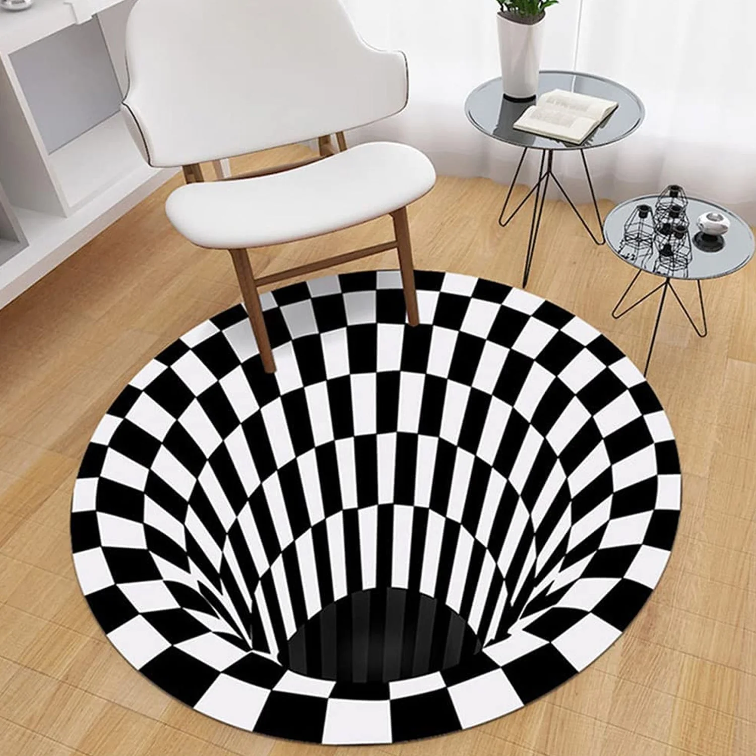 3D Space Round Carpet, Floor Mat Non-Woven Doormat (1 Pc / 78 Cm) - Image 11