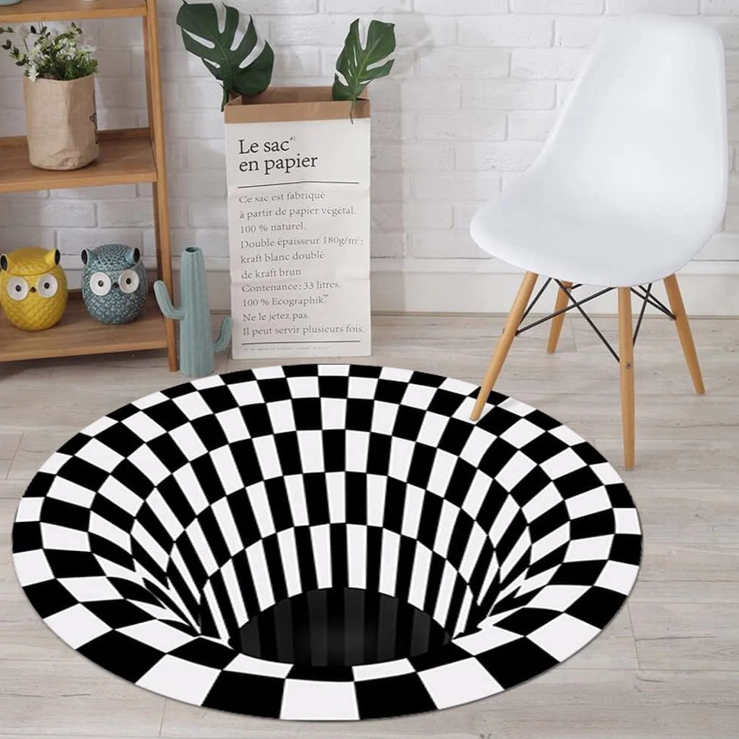 3D Space Round Carpet, Floor Mat Non-Woven Doormat (1 Pc / 78 Cm) - Image 8