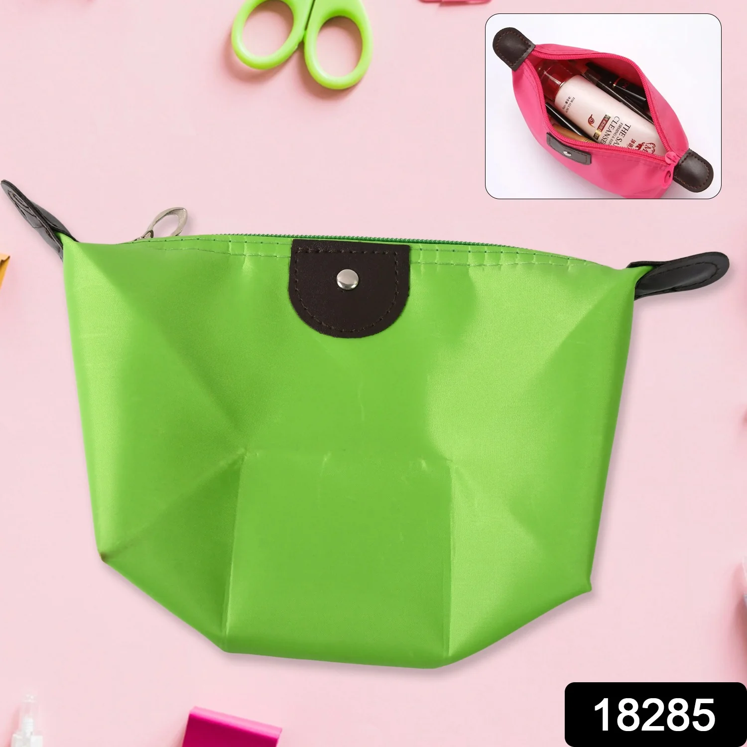 Portable Cosmetic Bag Multi-Functional Waterproof Wash Pouch (1 Pc) - Image 2