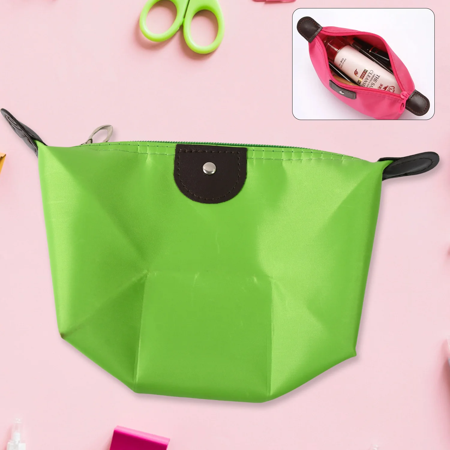 Portable Cosmetic Bag Multi-Functional Waterproof Wash Pouch (1 Pc) - Image 4