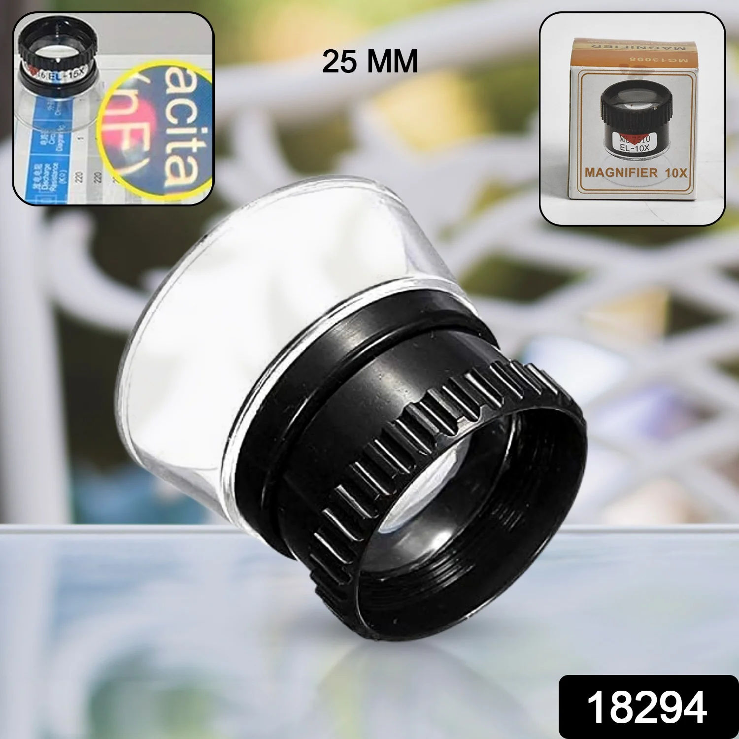 10X Magnifier Glass Repair Watch Magnifying Home, Office, hobby, Craft (1 Pc / 25 MM) - Image 2