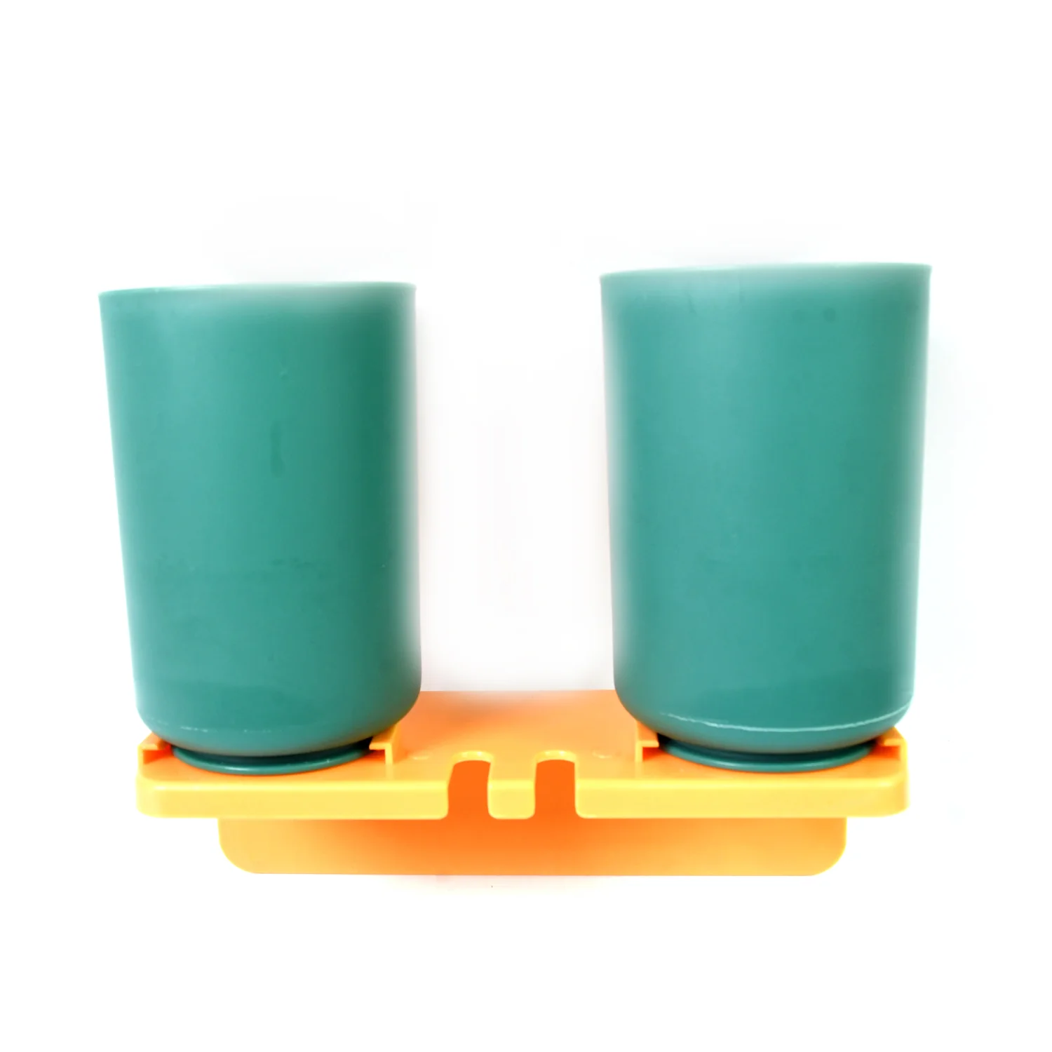 Multipurpose Wall Mount Toothbrush Holder Plastic Stand With 2 Cup  (1 Set) - Image 5