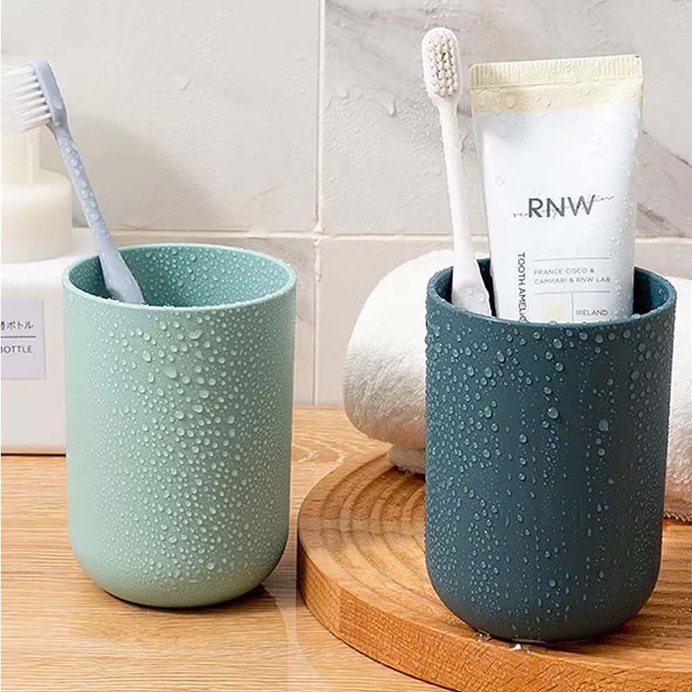Multipurpose Wall Mount Toothbrush Holder Plastic Stand With 2 Cup  (1 Set) - Image 6