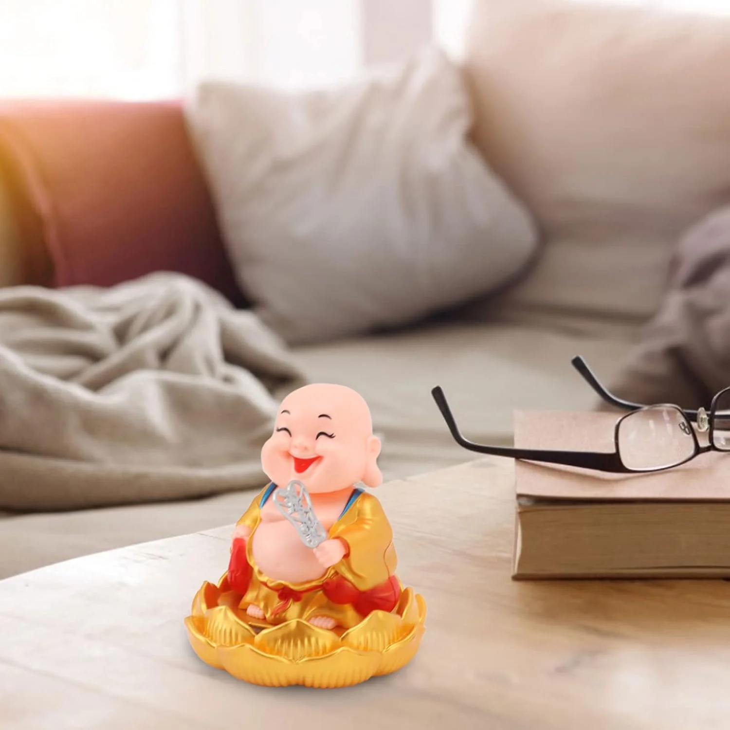 Solar Power Moving Buddha Car Ornament (1 Pc) - Image 7