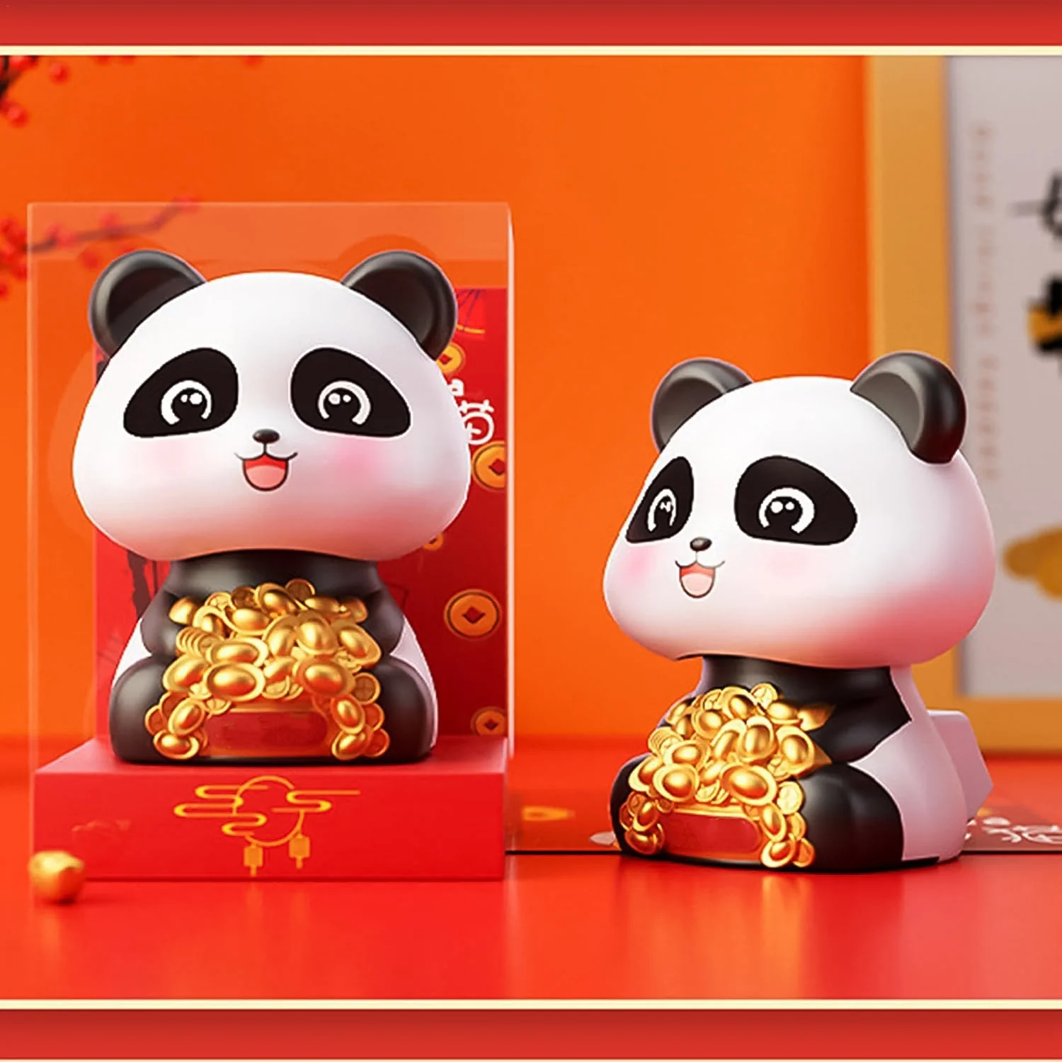 Solar Powered Moving Panda Car Dashboard Decoration – 1 Pc - Image 6