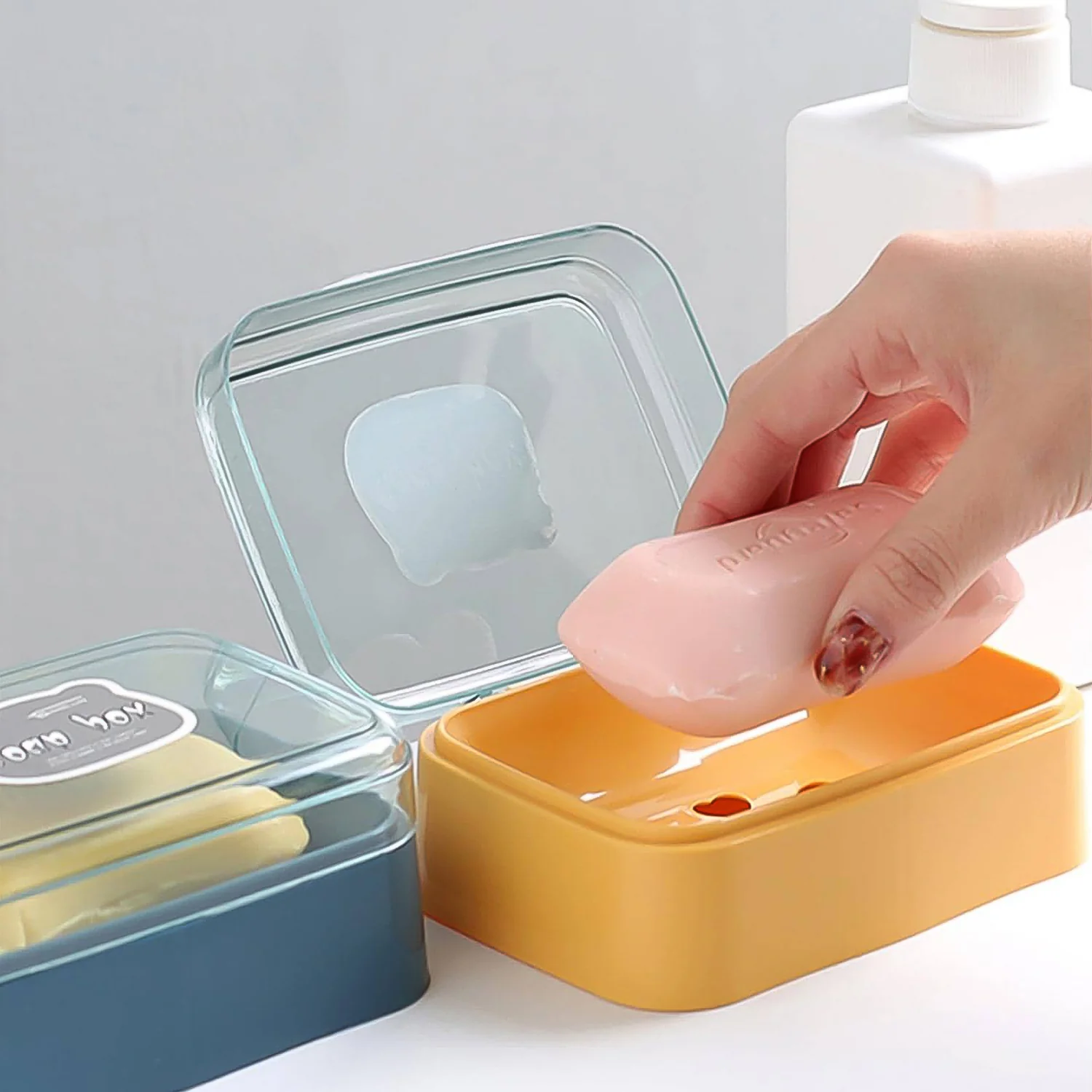Plastic Soap Dish, Plastic Self Draining Soap Holder ,Sabudani (1 Pc / Mix Color) - Image 3