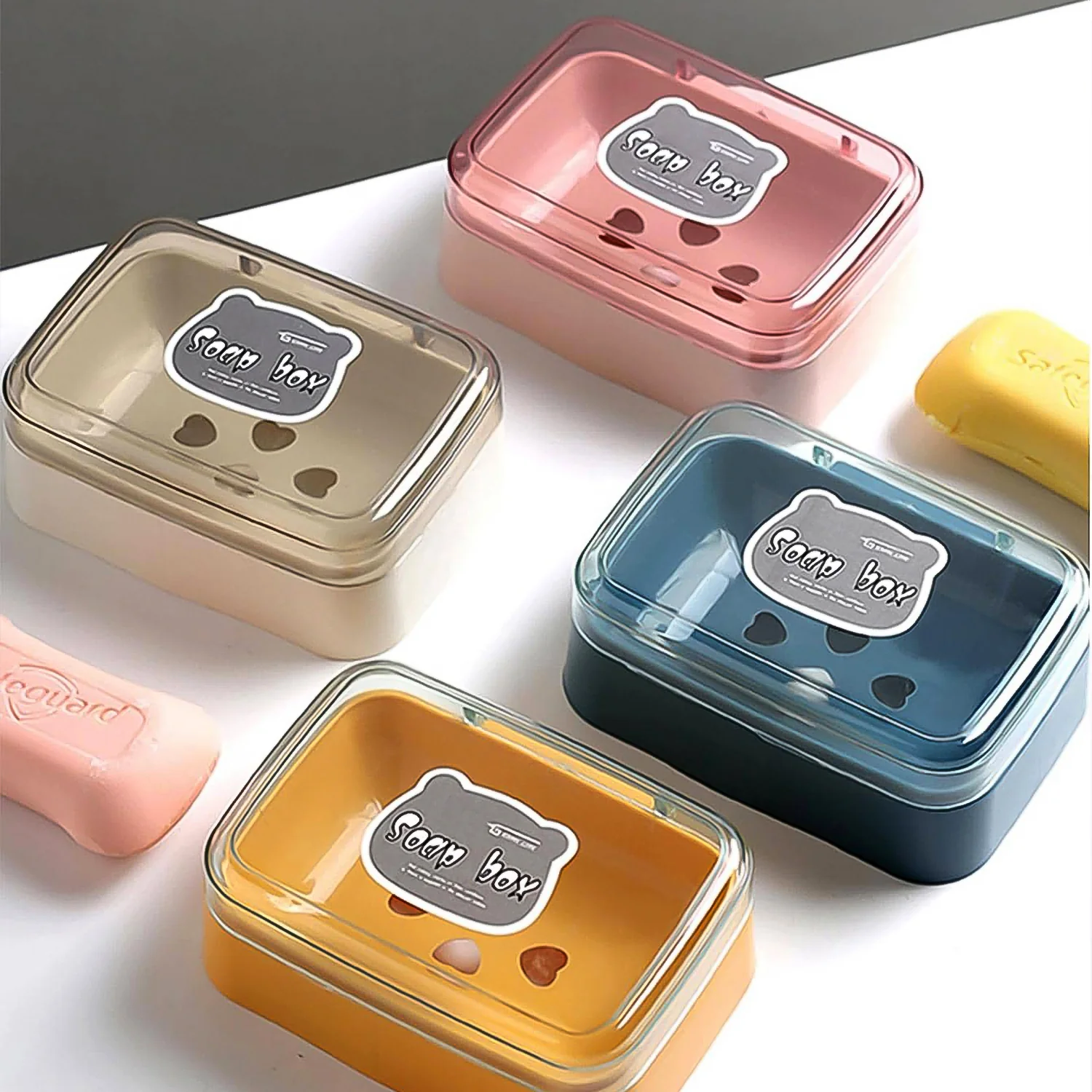 Plastic Soap Dish, Plastic Self Draining Soap Holder ,Sabudani (1 Pc / Mix Color) - Image 4