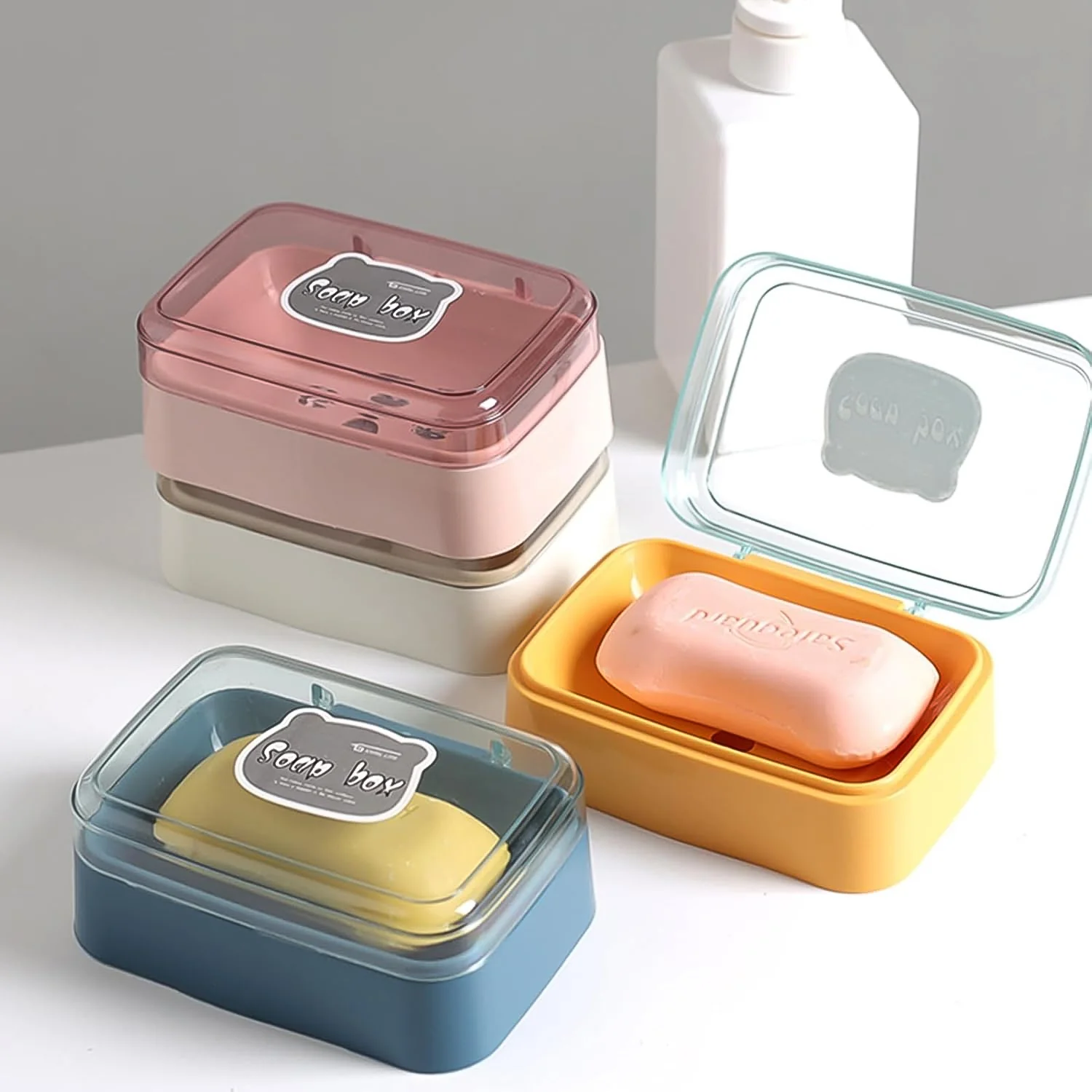 Plastic Soap Dish, Plastic Self Draining Soap Holder ,Sabudani (1 Pc / Mix Color) - Image 5