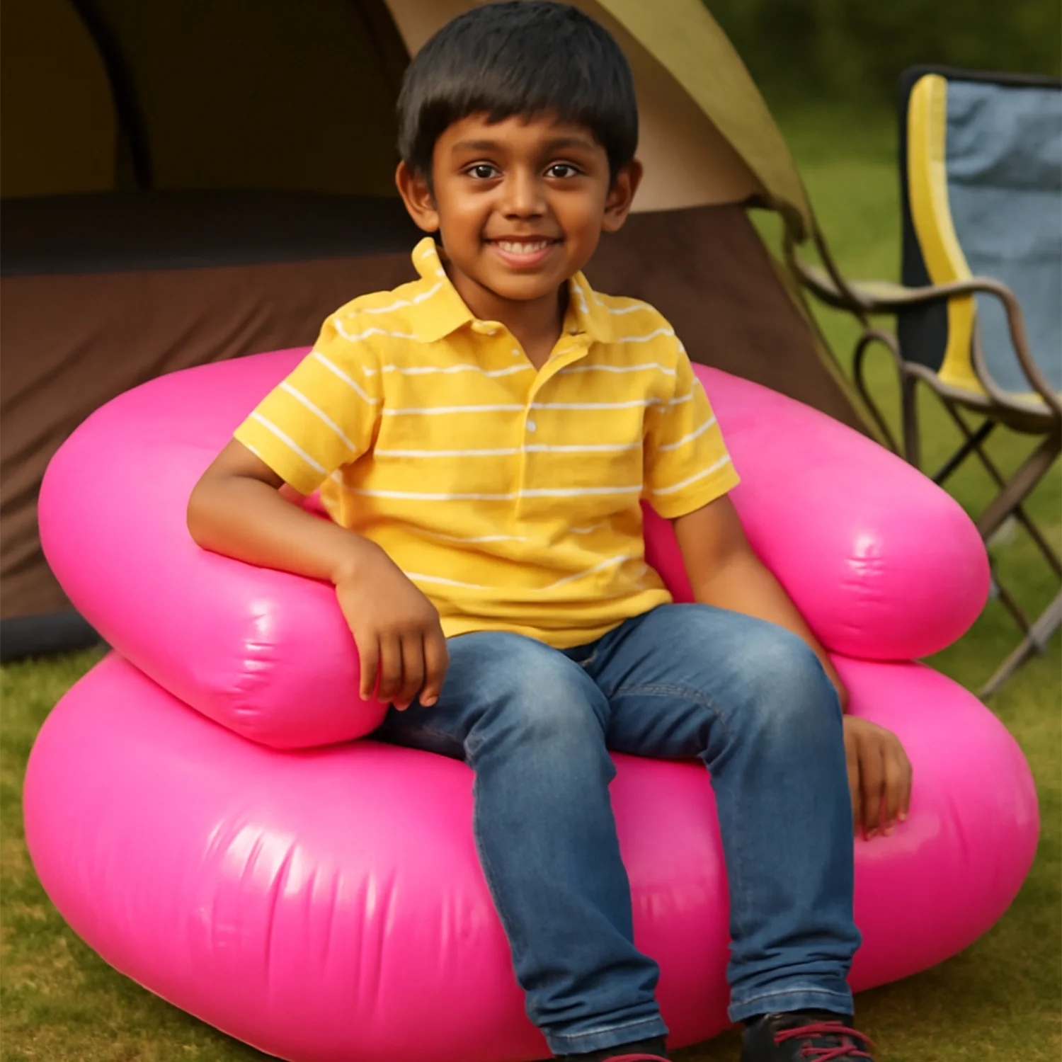 Inflatable Sofa Chair Boys and Girls Suitable for Camping (28 Inch Approx / 1 Set) - Image 5