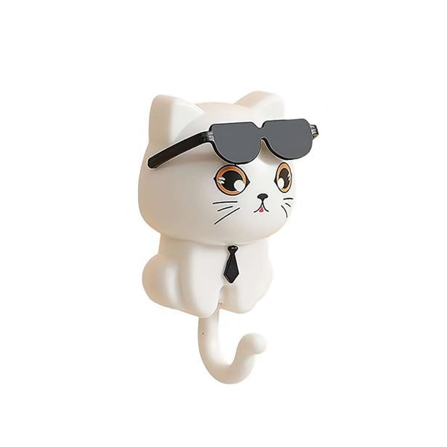 Cat Hook for Wall, Cute Cat Key Hook with Sunglasses (1 Pc) - Image 5