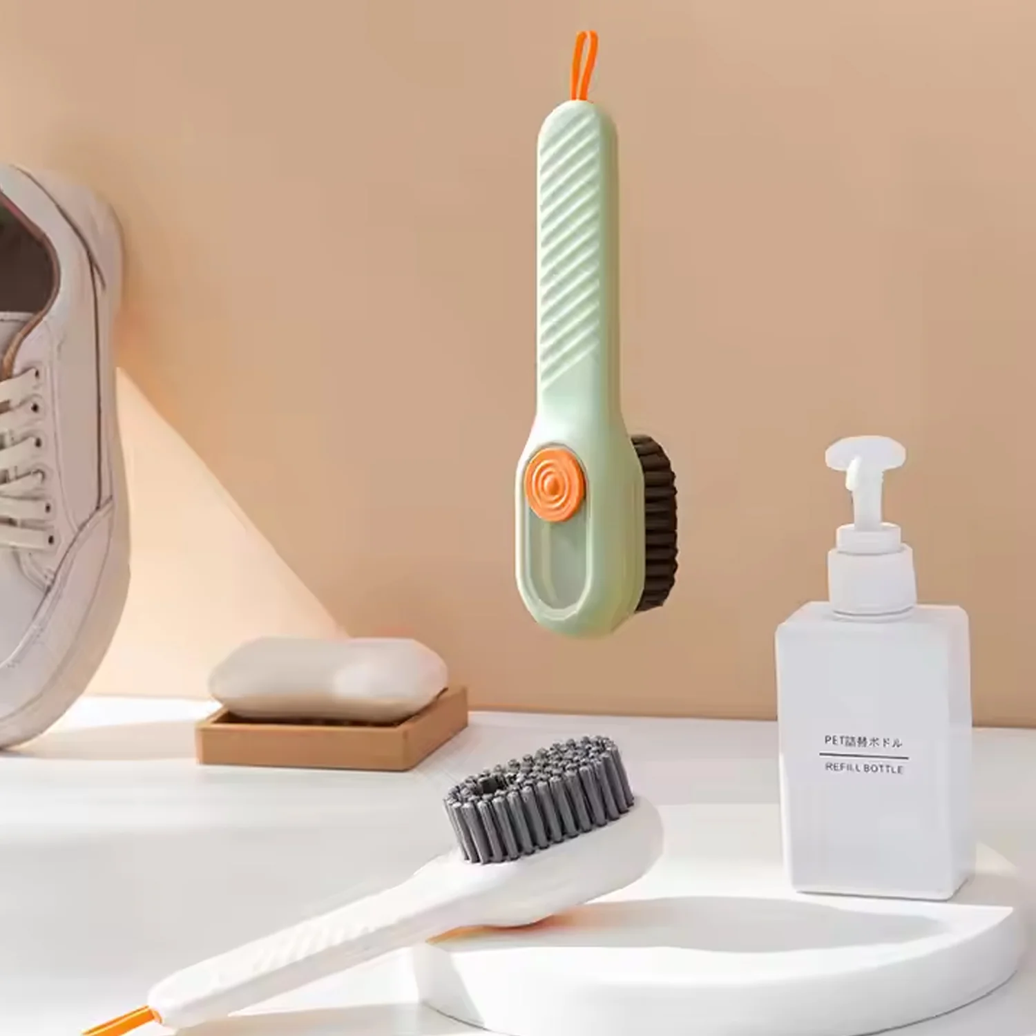 Multifunctional Scrubbing Brush with Liquid / Soap Dispenser (1 Pc) - Image 6
