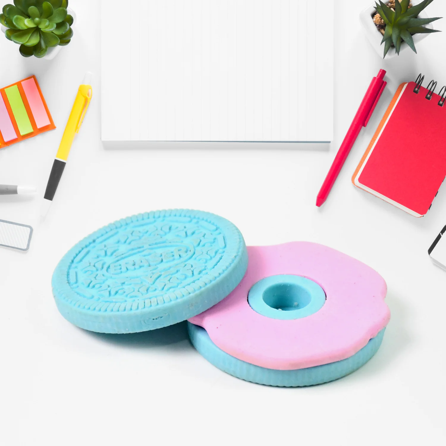 Biscuit Shape Eraser Unique Designs & Patterns (1 Pc) - Image 4