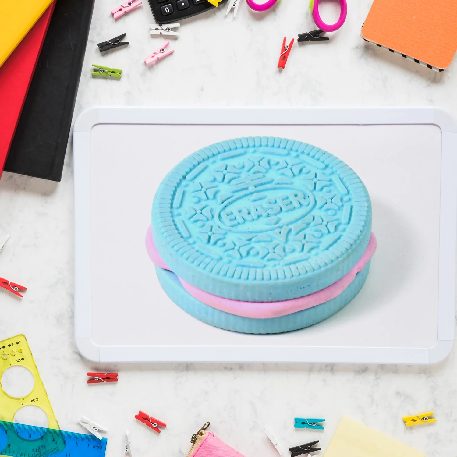 Biscuit Shape Eraser Unique Designs & Patterns (1 Pc) - Image 5