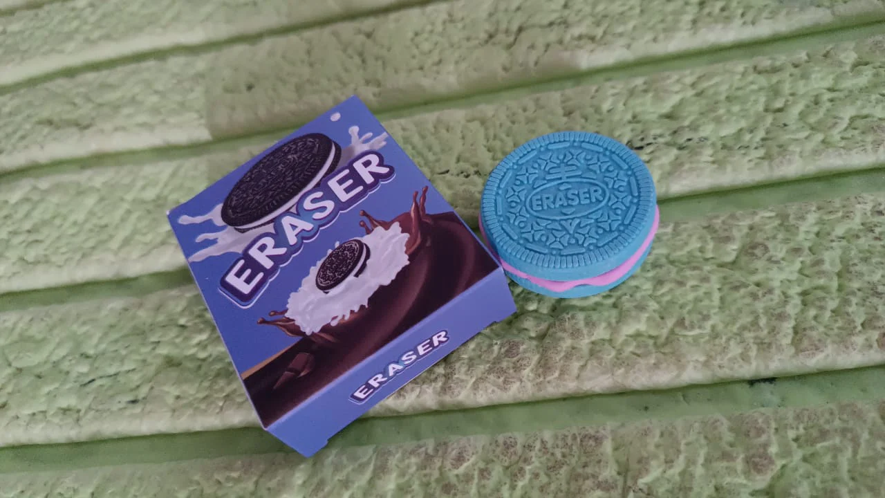 Biscuit Shape Eraser Unique Designs & Patterns (1 Pc) - Image 8