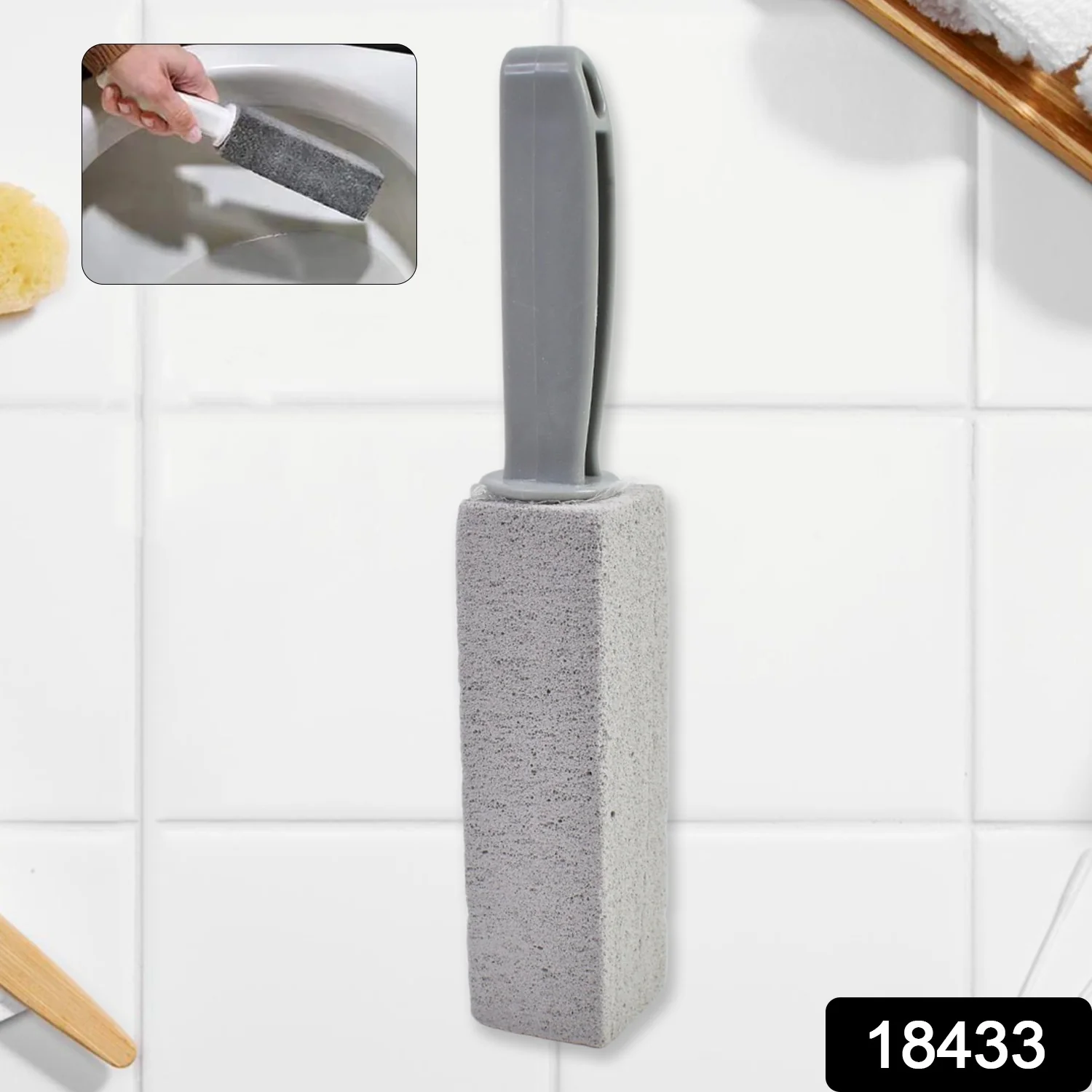 Pumice Stone Toilet Clean Brush with Handle (24 Cm / 1 Pc) - Image 2