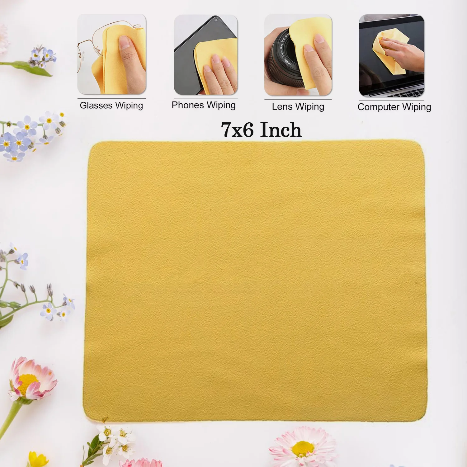 Microfiber Cleaning Cloths (6 × 7 Inch) (Multicolor) (Pack of 1 Pc) - Image 3