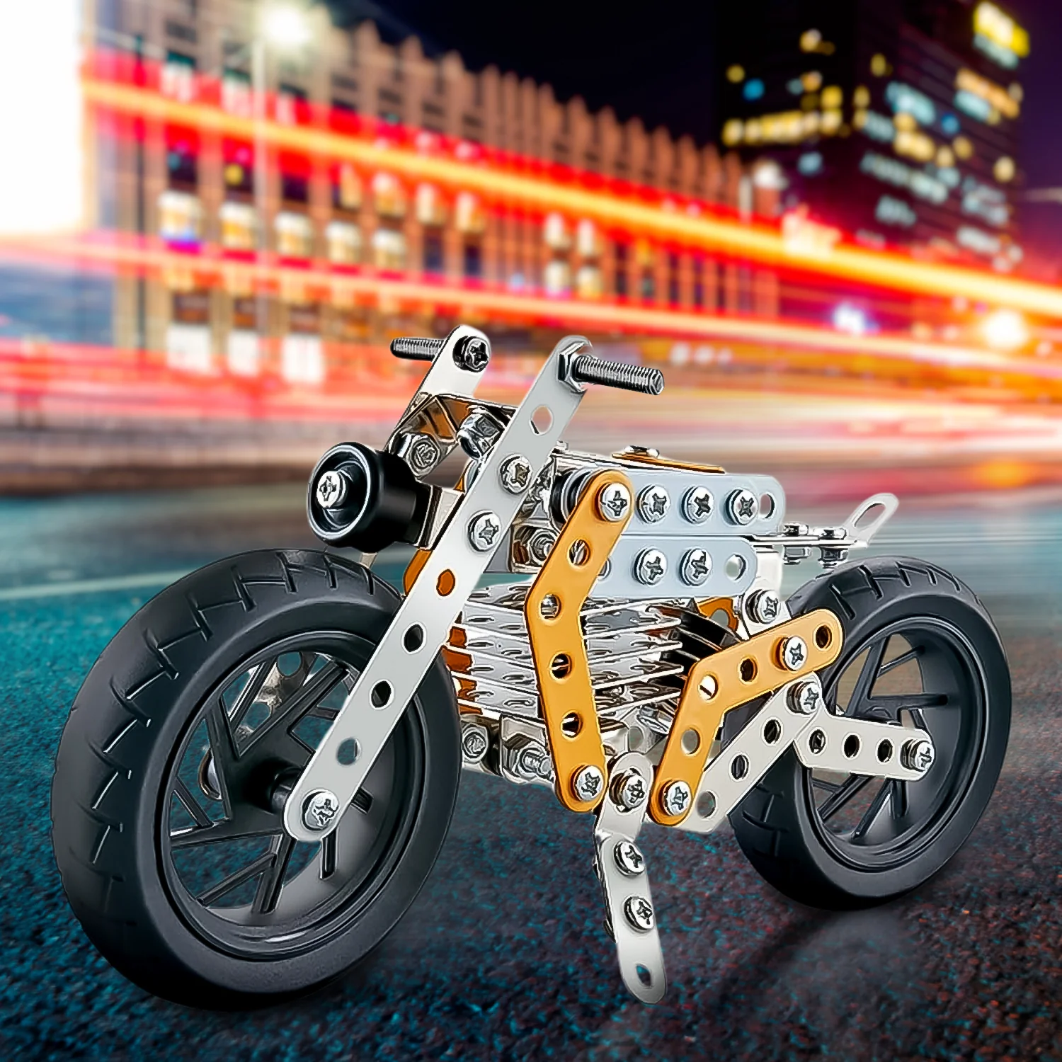 Metal DIY Bike Building Blocks for Kids (bike 162 pc of Bike Tool / 1 Set】 - Image 3