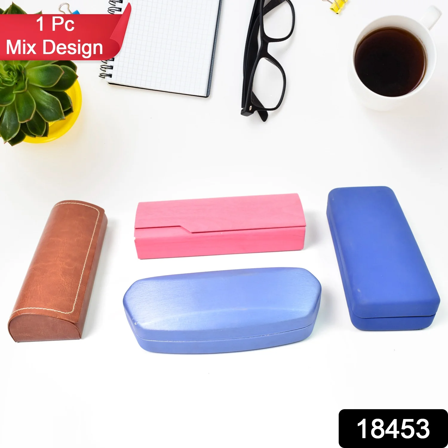 Glasses Case Eyeglasses Holder Storage Box (1 Pc / Mix color & Design) - Image 2