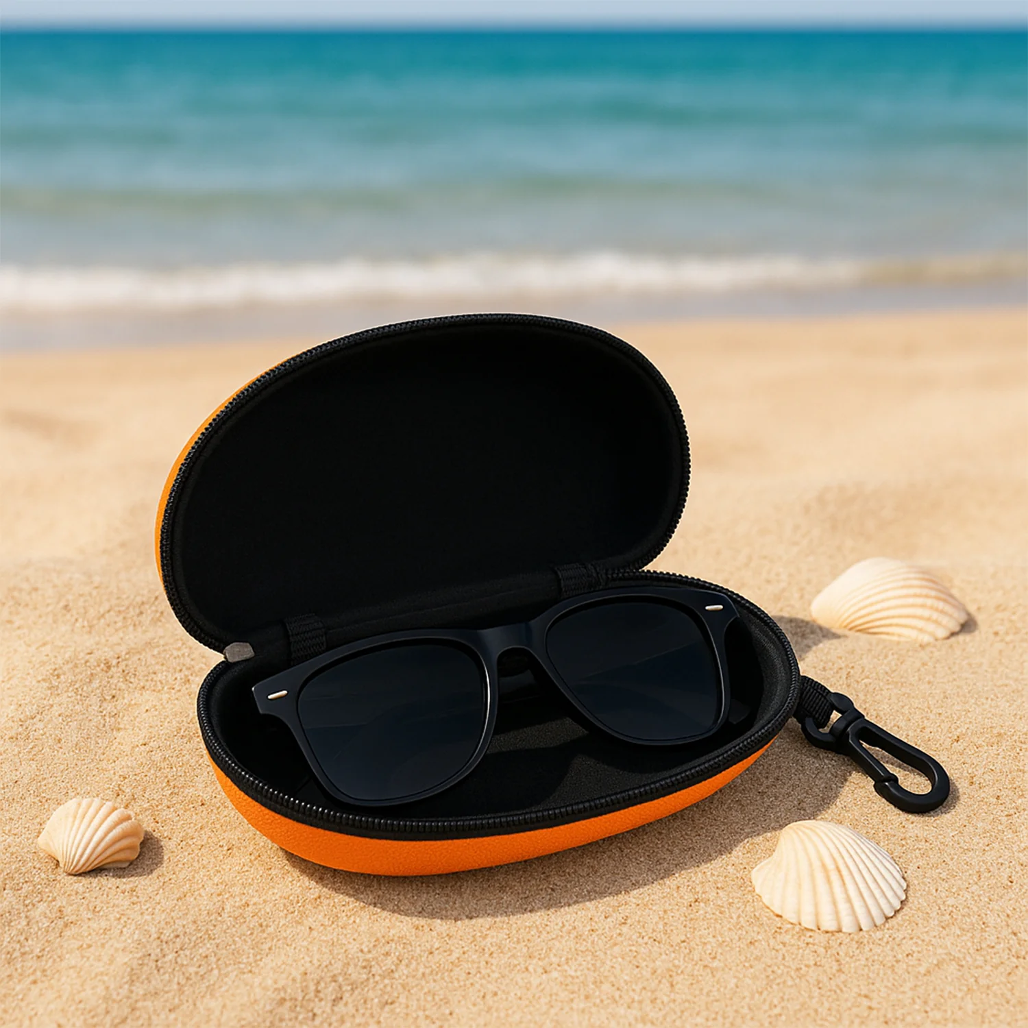 Portable Zipper Eye Glass Sunglasses Hard Case Cover (1 Pc) - Image 3
