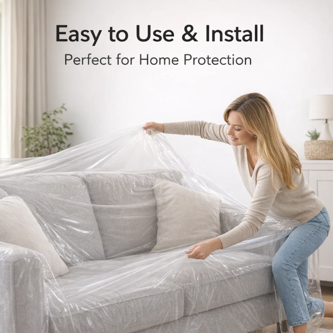 Home Thick Disposable Dust Proof Plastic Furniture Covers (1 Pc / Big) - Image 2