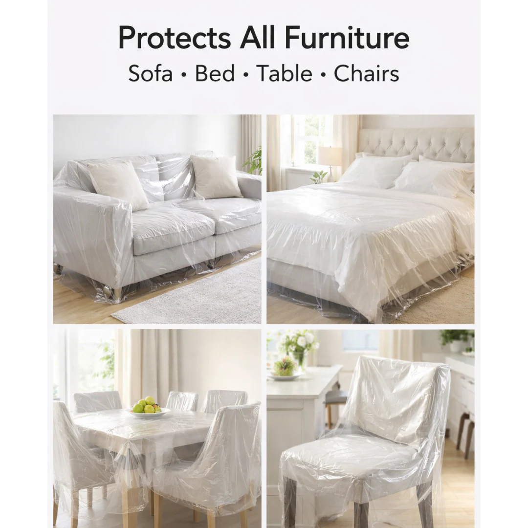 Home Thick Disposable Dust Proof Plastic Furniture Covers (1 Pc / Big) - Image 4
