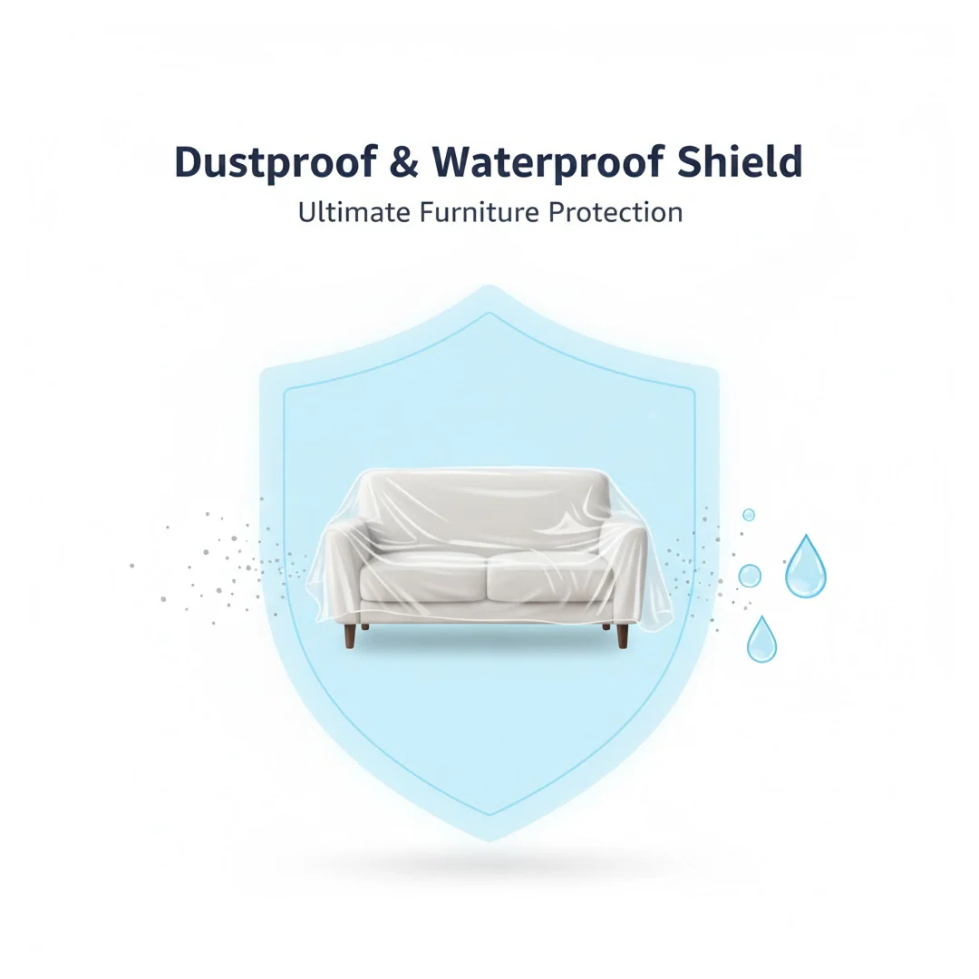 Home Thick Disposable Dust Proof Plastic Furniture Covers (1 Pc / Big) - Image 6