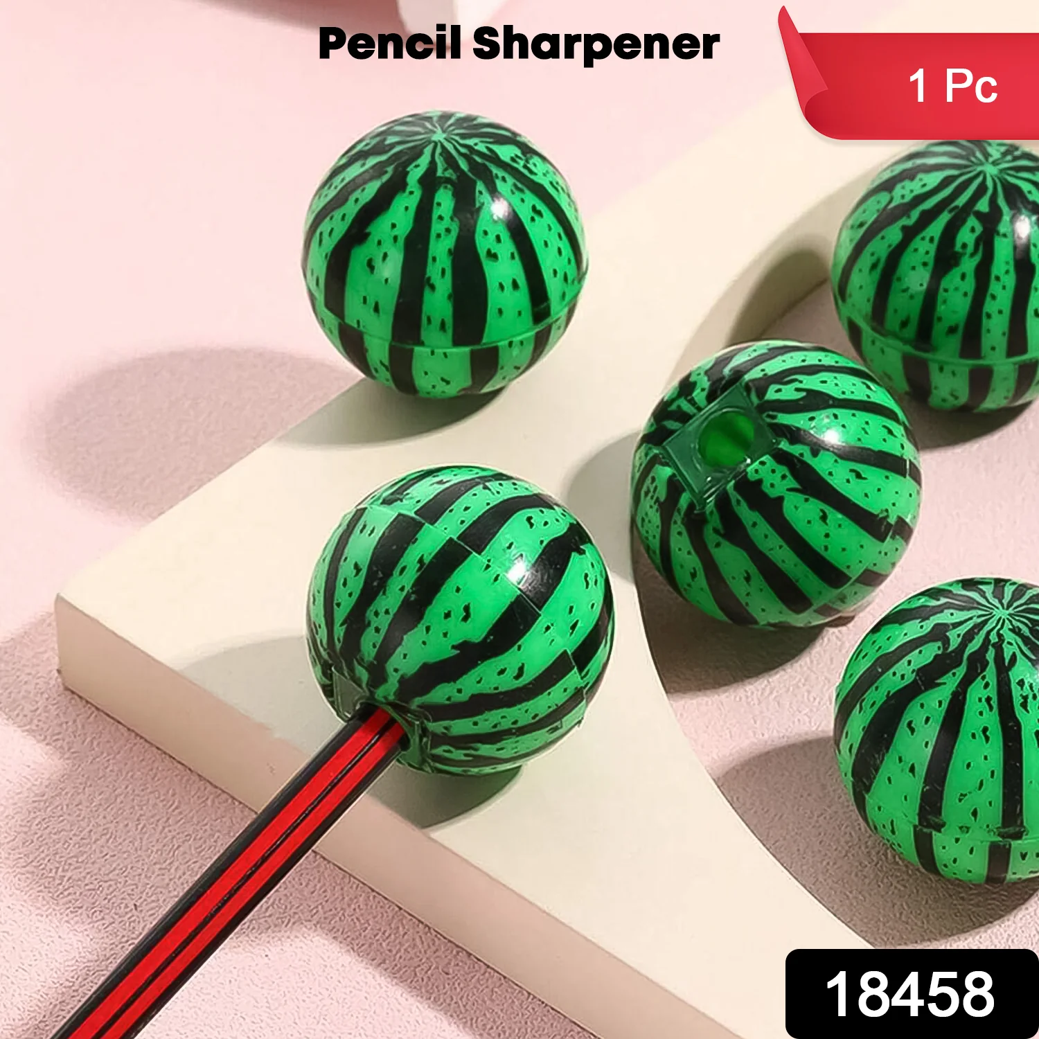 Watermelon Shaped Pencil Sharpener (1 Pc) - Image 2