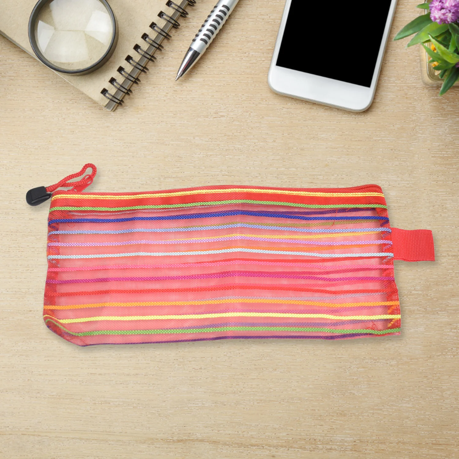 Transparent Zippered Nylon Mesh Multi Purpose Pouch / Purse - Image 3