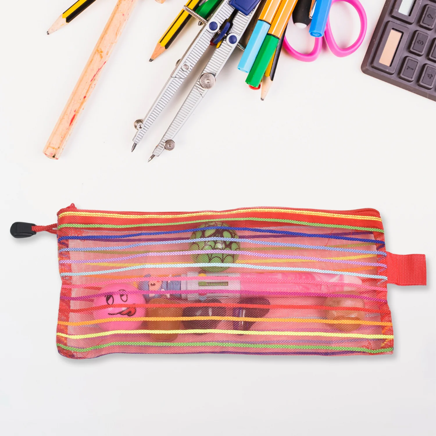 Transparent Zippered Nylon Mesh Multi Purpose Pouch / Purse - Image 6
