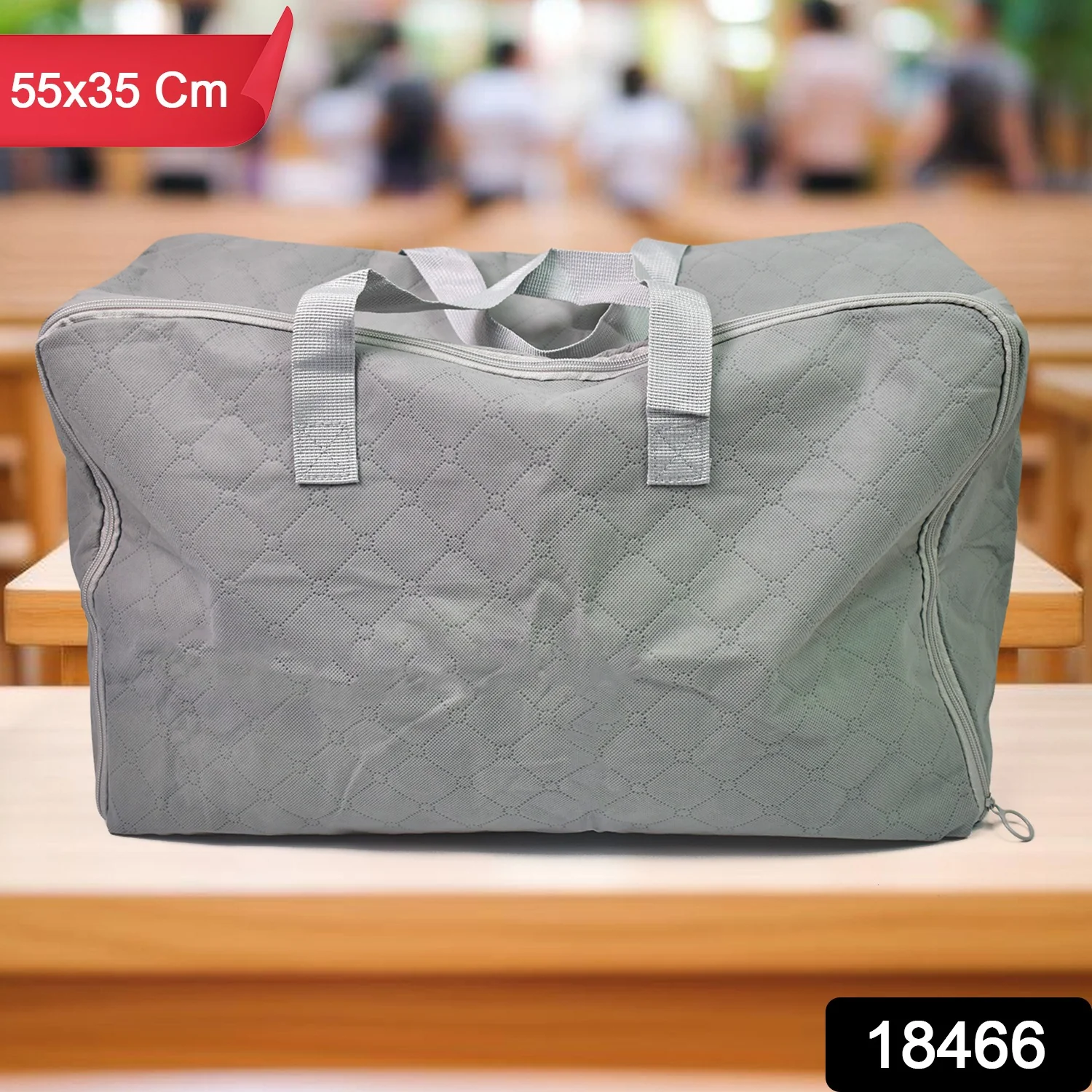Multi-Purpose Large Capacity Bag with Zip Closure (55×35 CM / 1 Pc) - Image 2