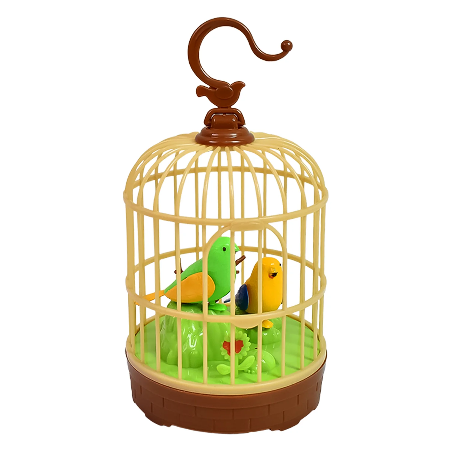 Sound-Activated Chirping Bird Toy in Hanging Cage (1 Pc / Battery Operated) - Image 5