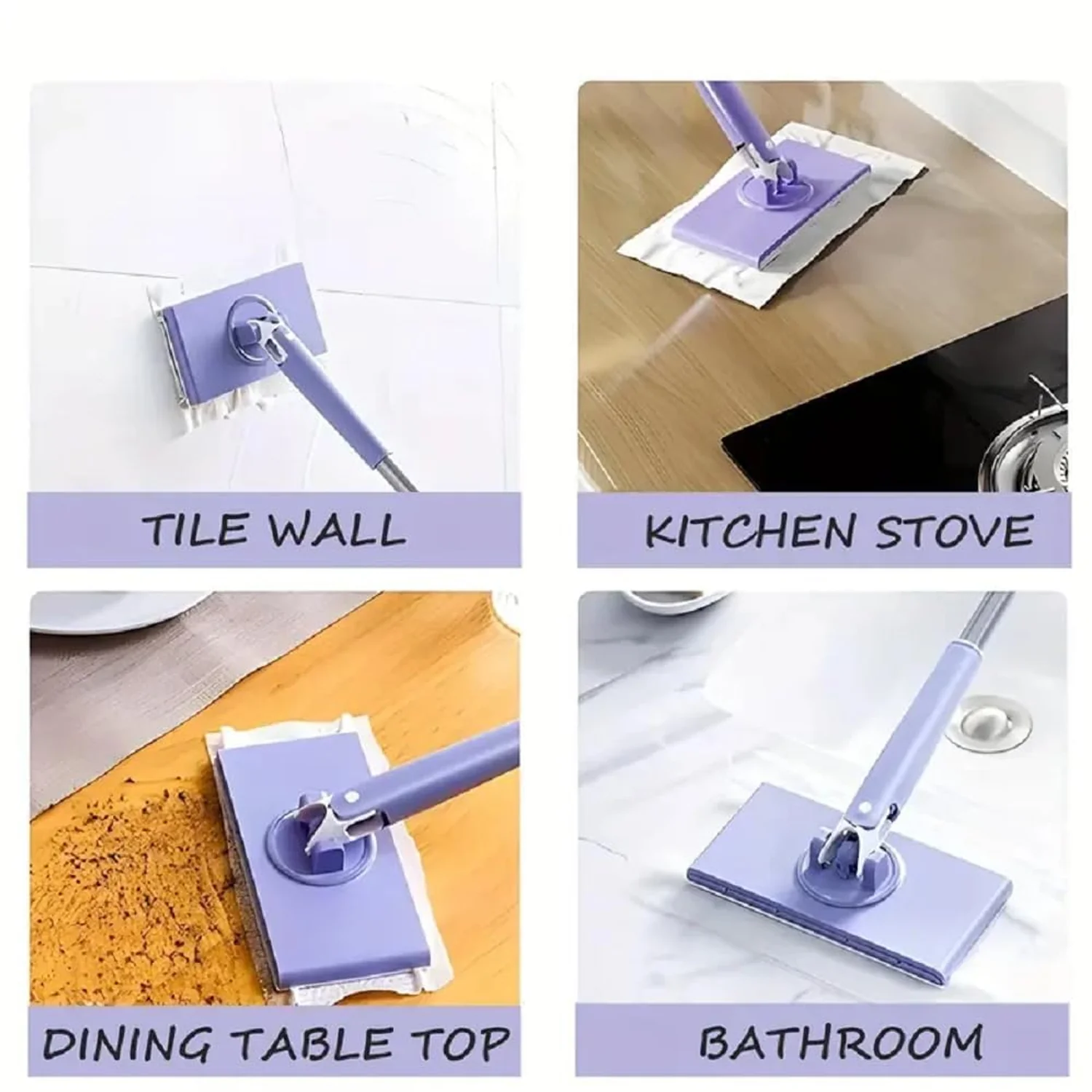 Automatic Cloth Changing Mini Mop with Push Pull Cloth Changing Handle (1 Pc) - Image 12