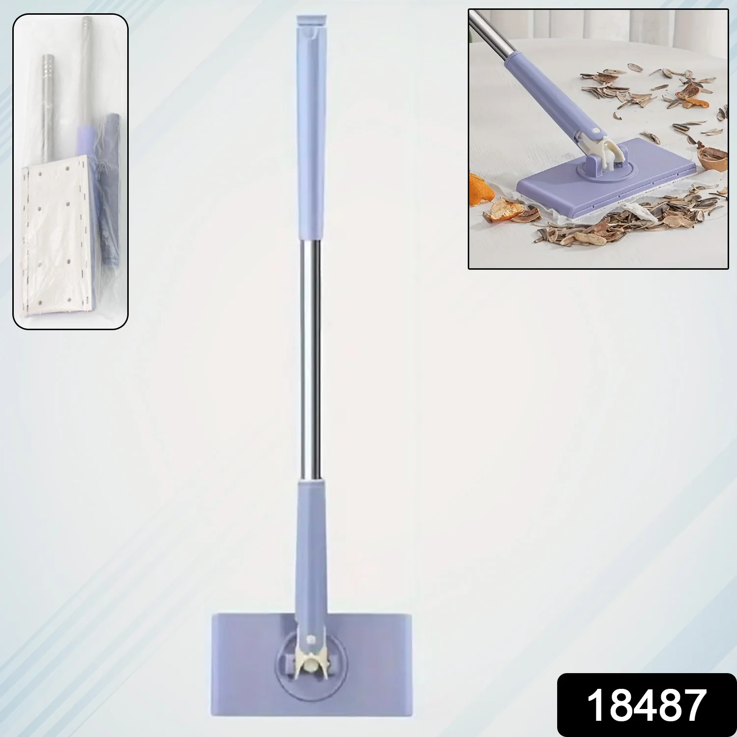 Automatic Cloth Changing Mini Mop with Push Pull Cloth Changing Handle (1 Pc) - Image 6