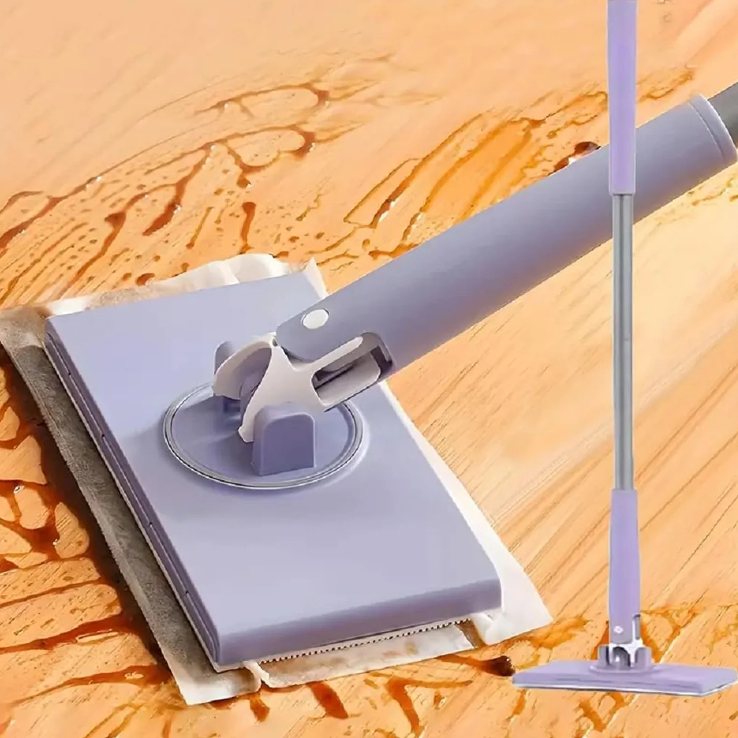 Automatic Cloth Changing Mini Mop with Push Pull Cloth Changing Handle (1 Pc) - Image 7