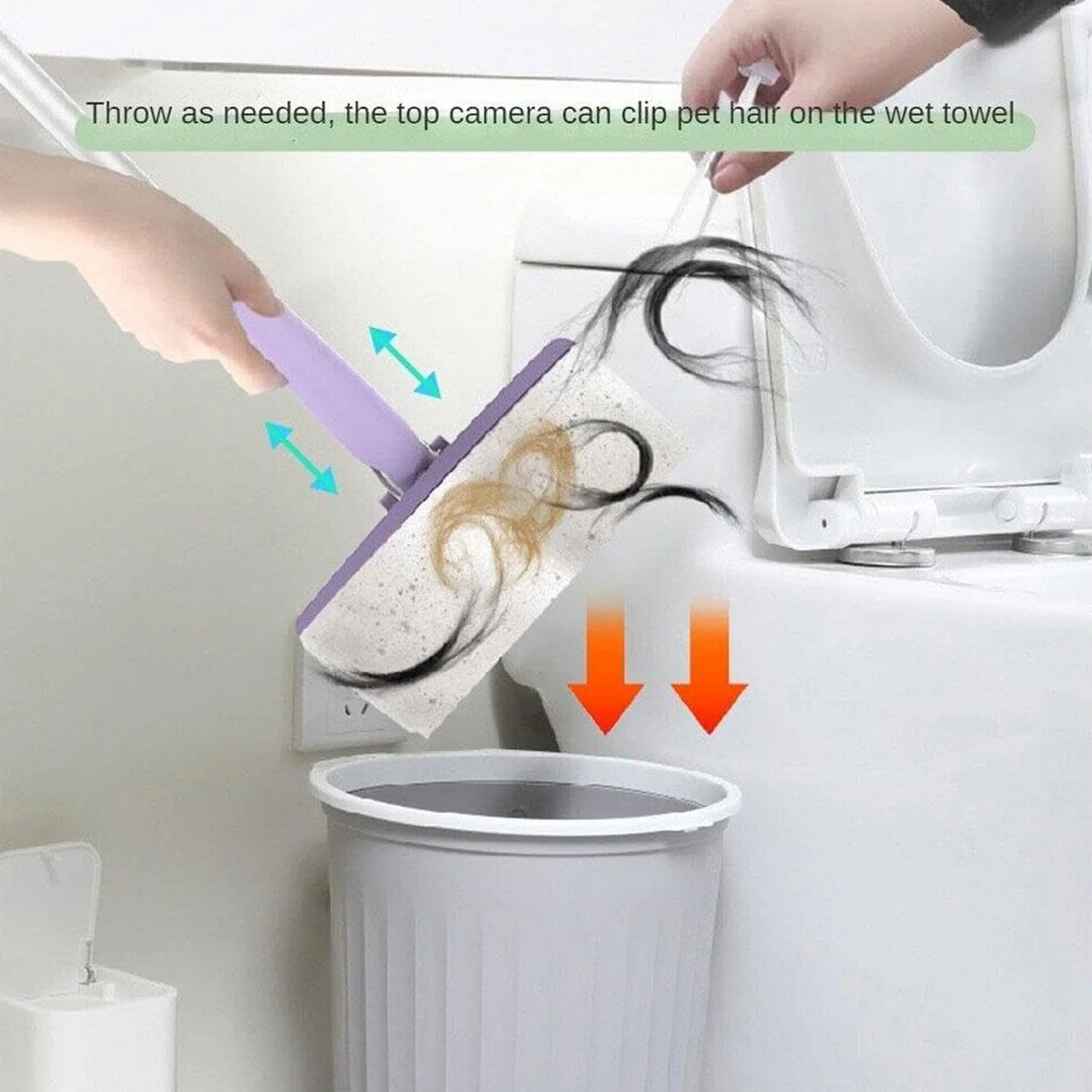Automatic Cloth Changing Mini Mop with Push Pull Cloth Changing Handle (1 Pc) - Image 8